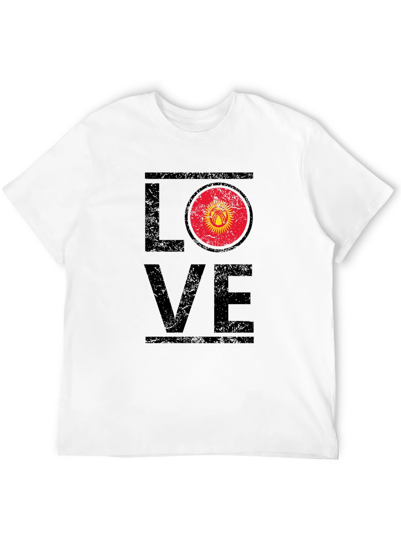 Kyrgyzstan Flag Love T-Shirt - Unique Graphic Tee