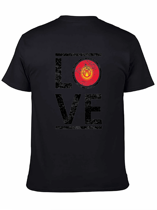 Kyrgyzstan Flag Love T-Shirt - Unique Graphic Tee
