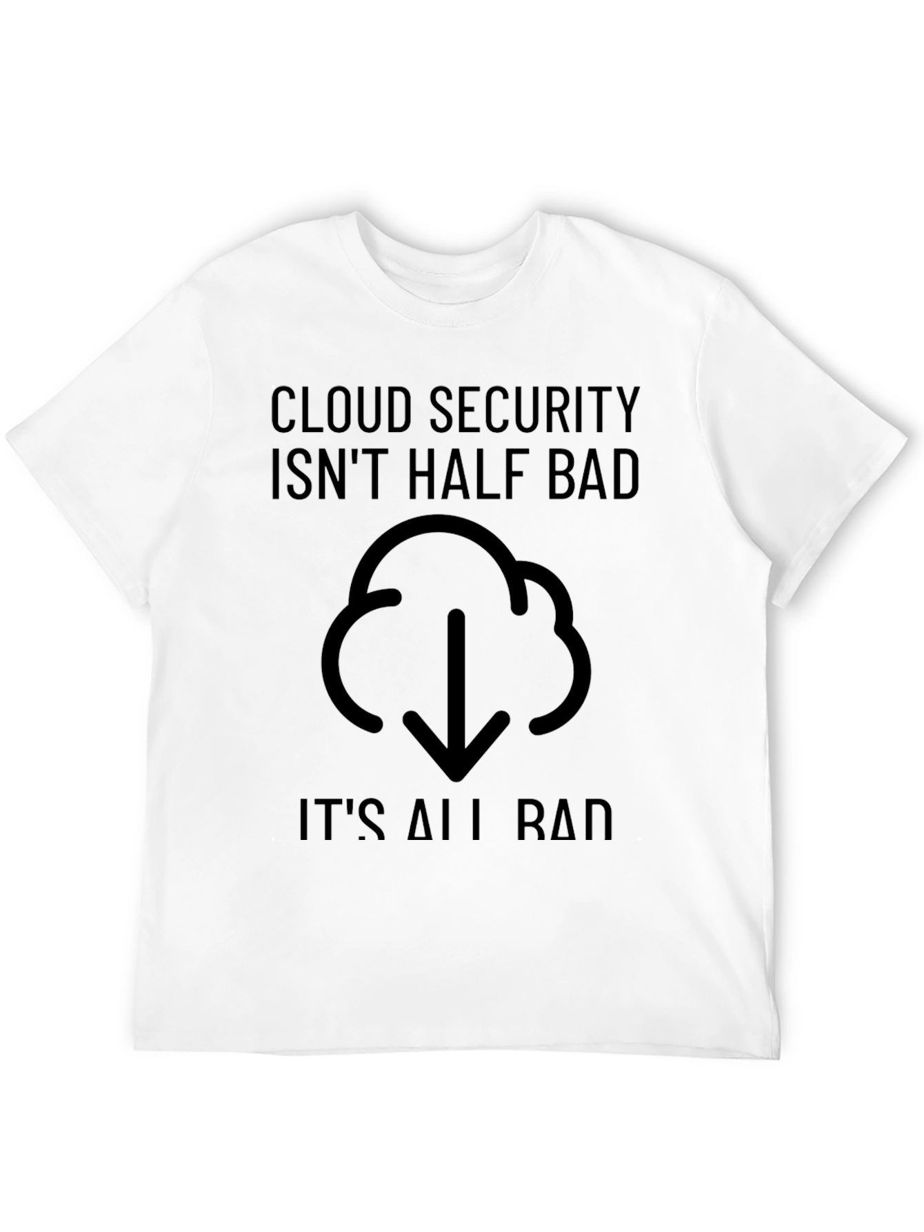 Cloud Security Funny Black T-Shirt