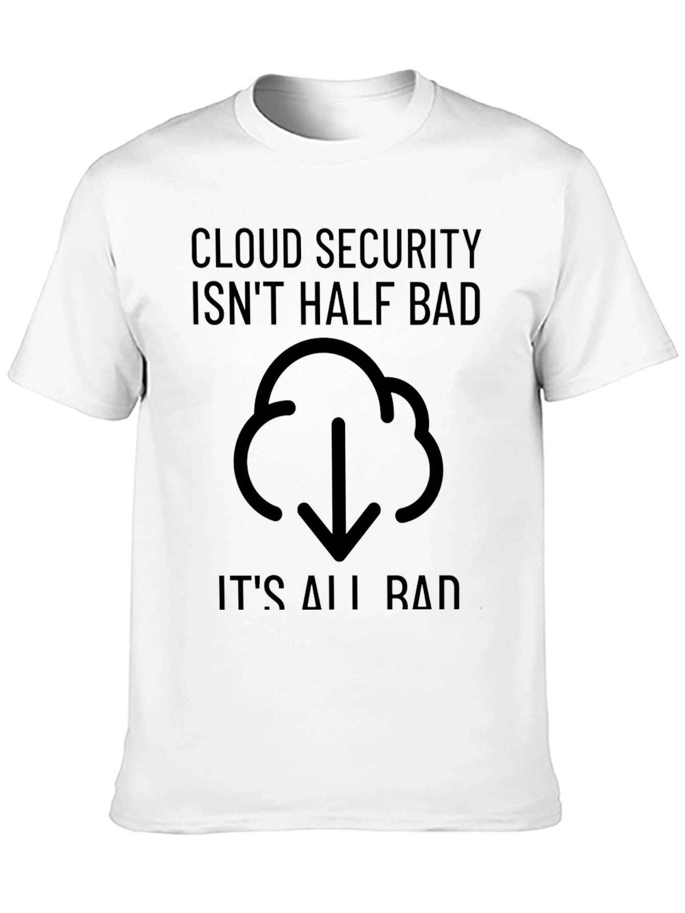 Cloud Security Funny Black T-Shirt