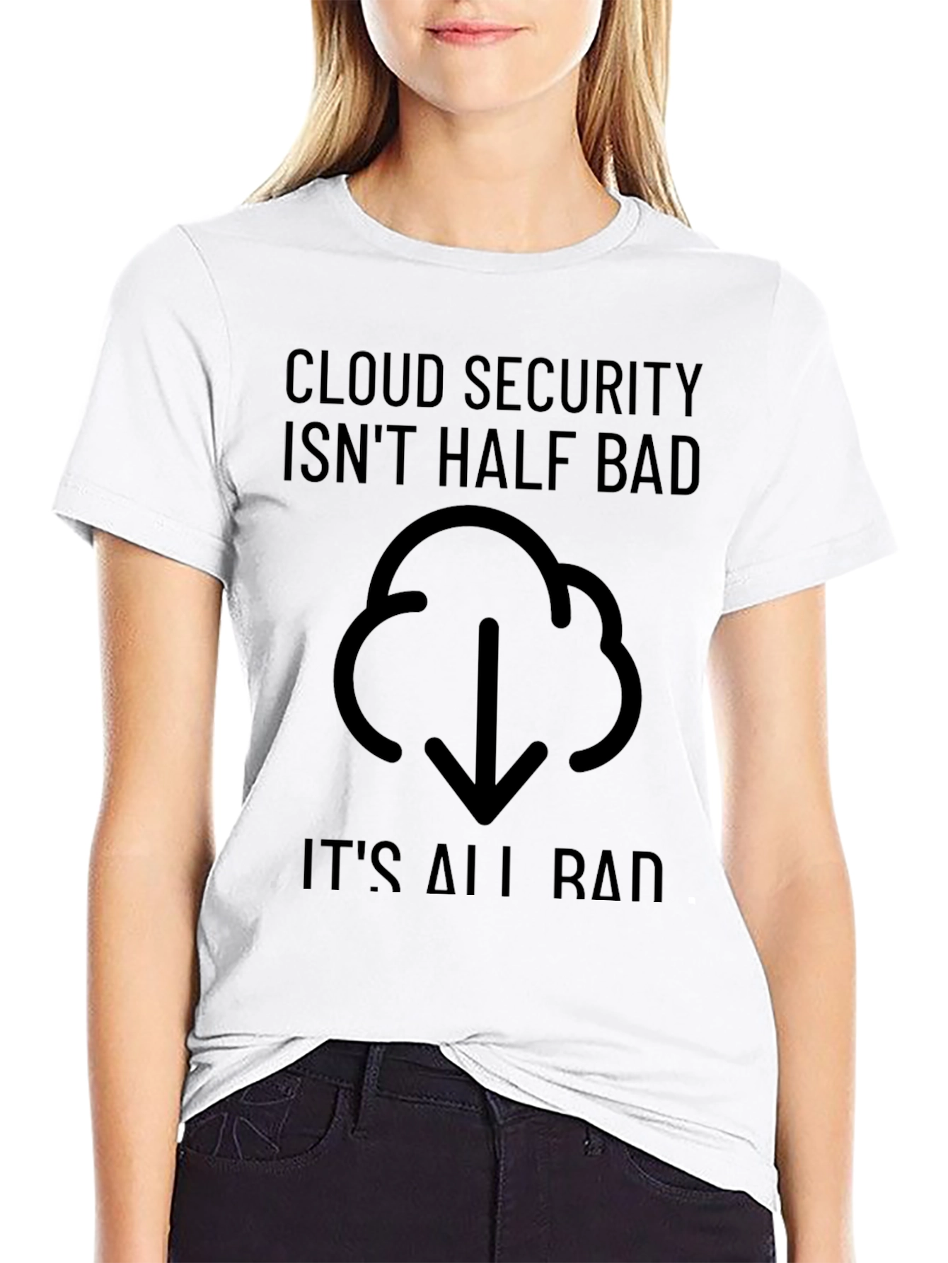 Cloud Security Funny Black T-Shirt