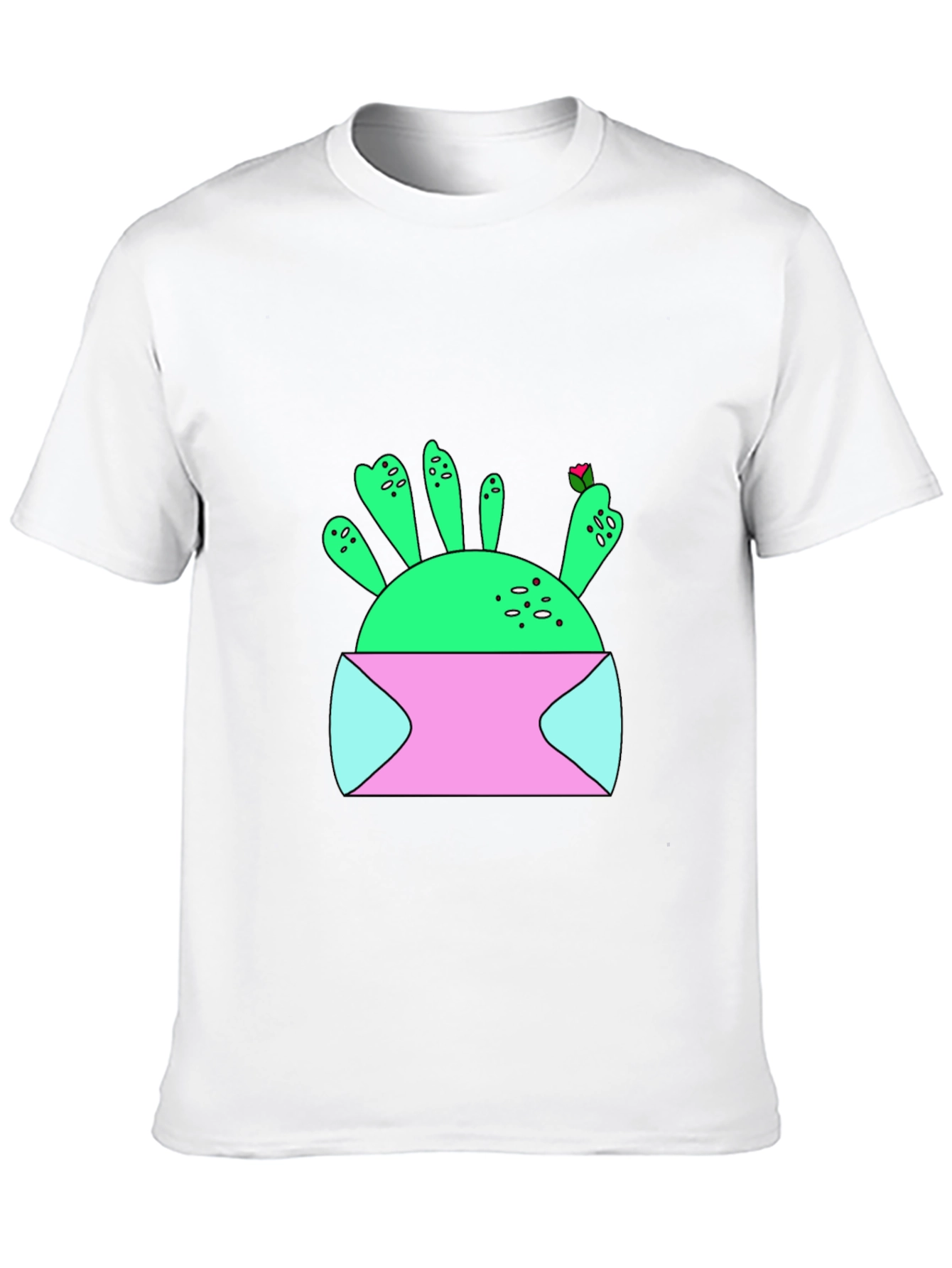 Cactus in Pot Graphic T-Shirt - Unique Design
