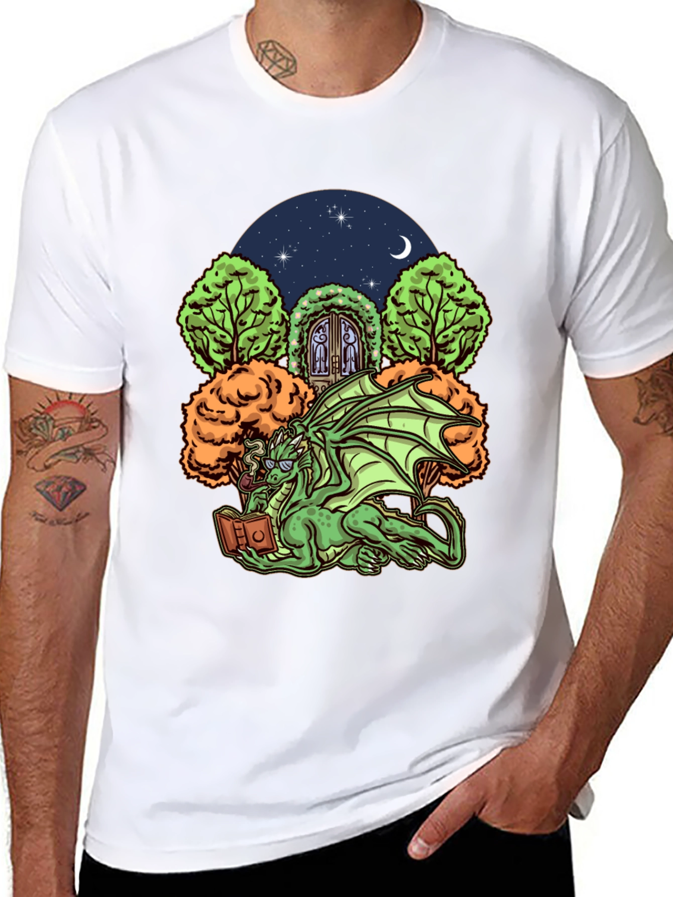 Dragon Reader Graphic T-Shirt