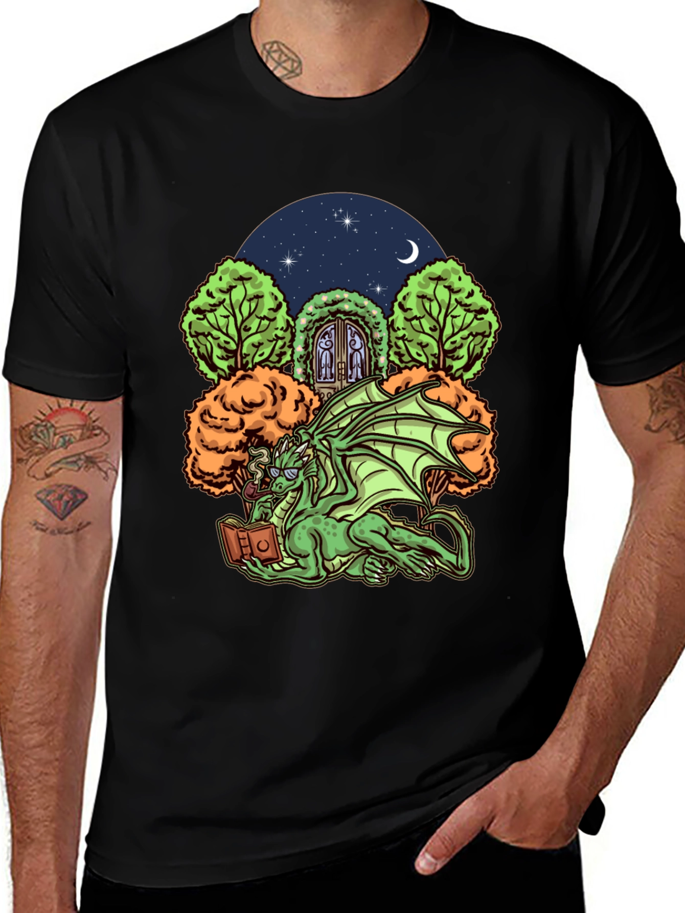 Dragon Reader Graphic T-Shirt