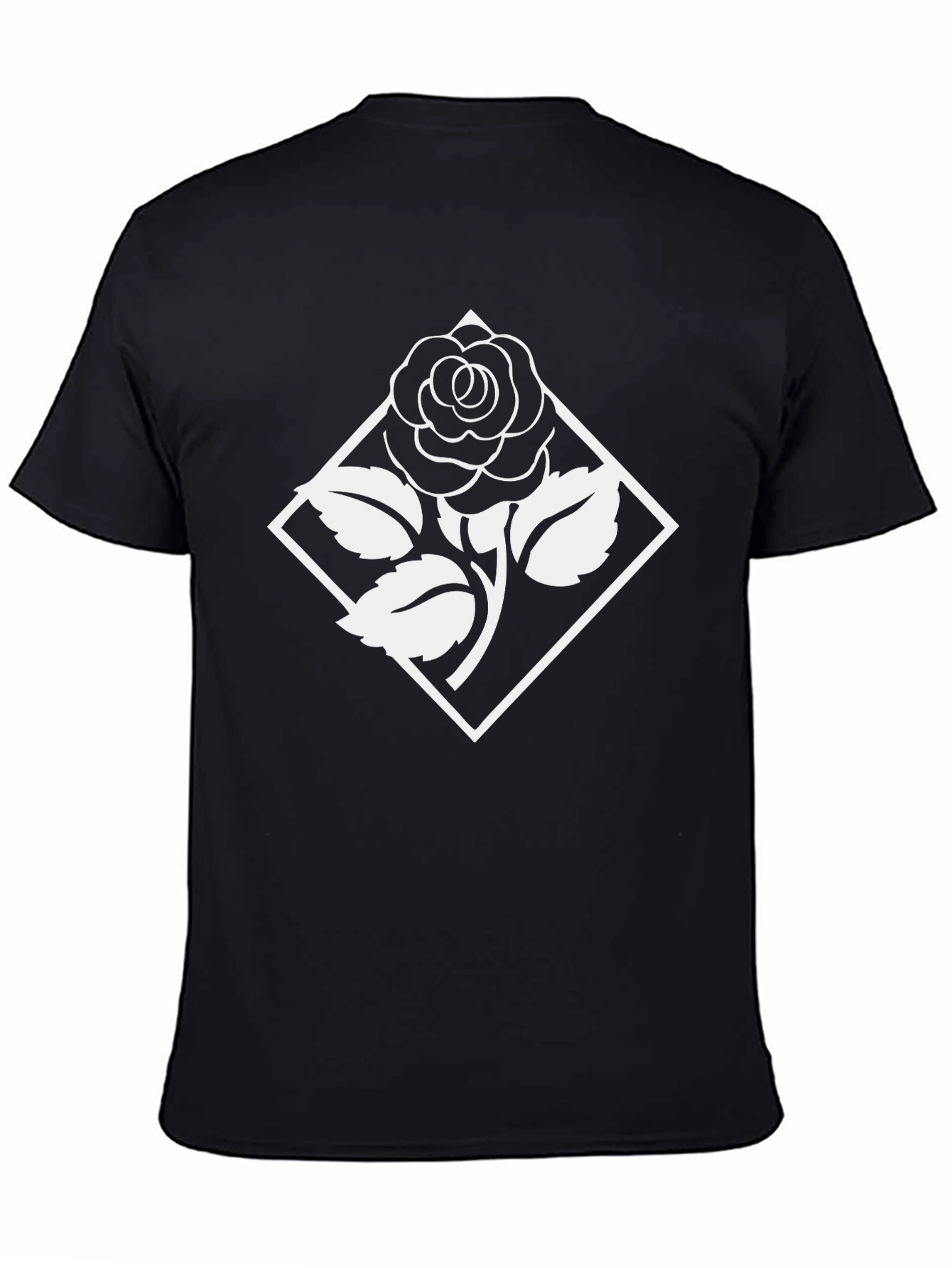 Rose Emblem Graphic T-Shirt - Classic Black Tee