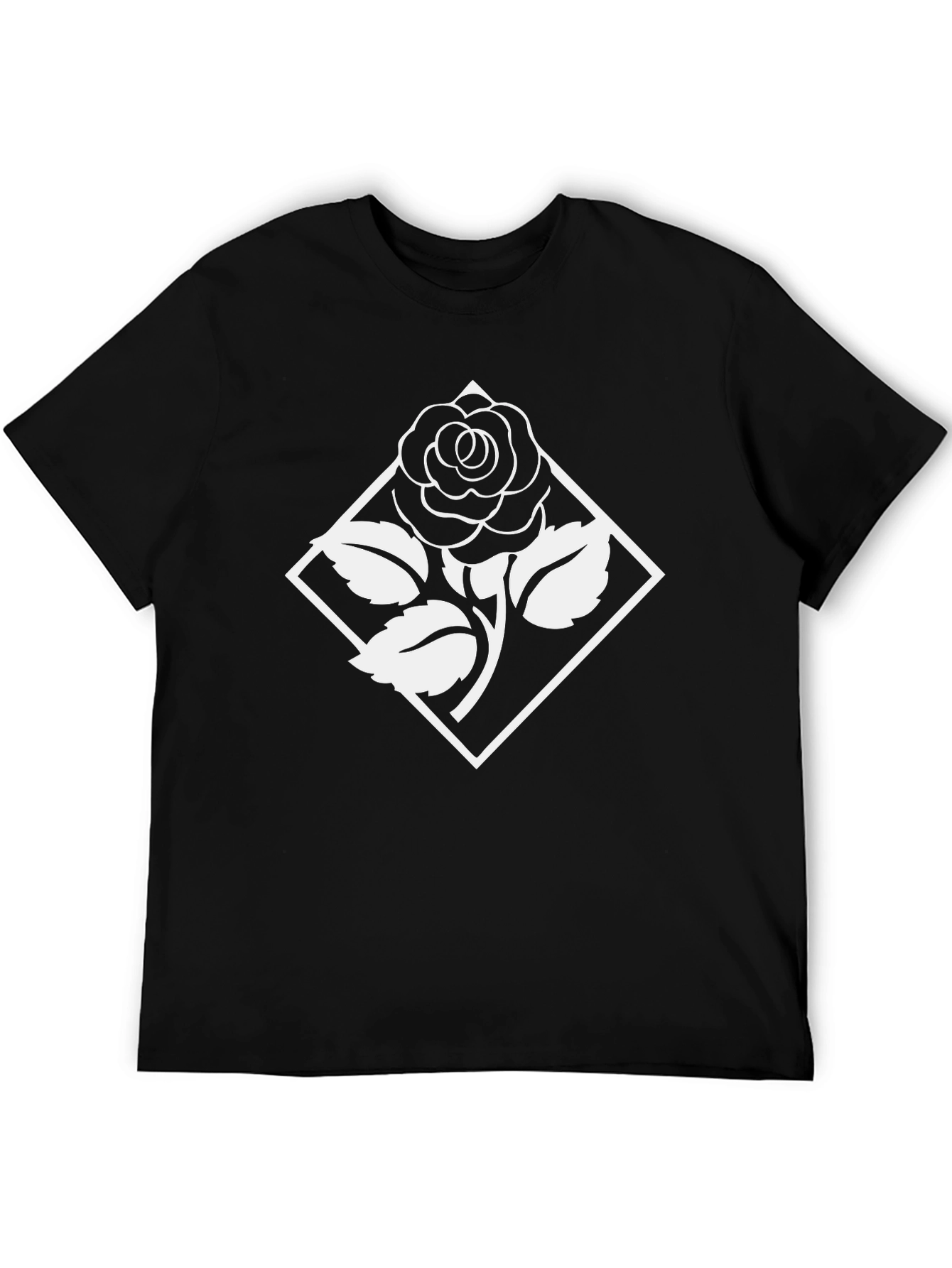 Rose Emblem Graphic T-Shirt - Classic Black Tee