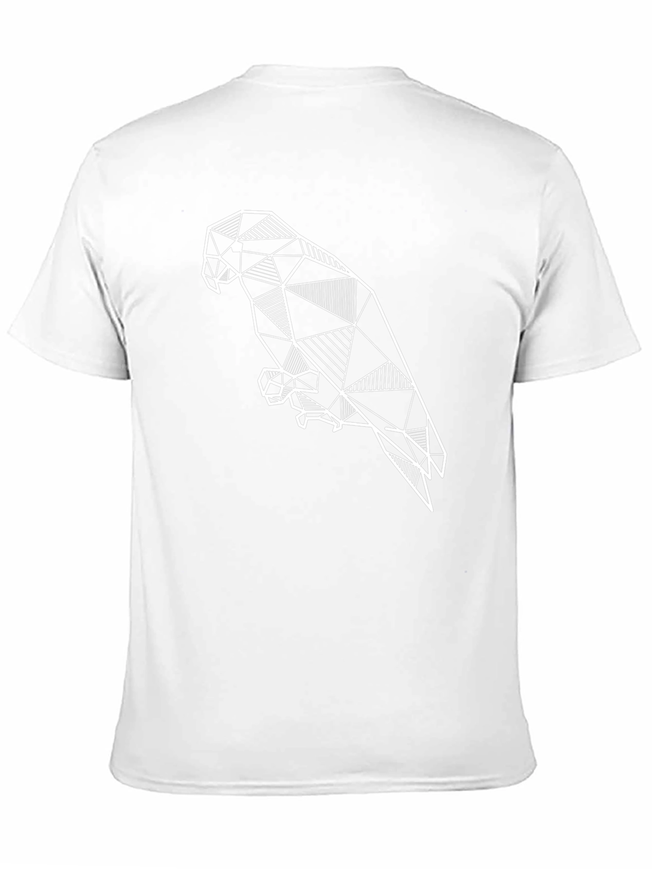 Geometric Parrot T-Shirt - Modern Line Art Design