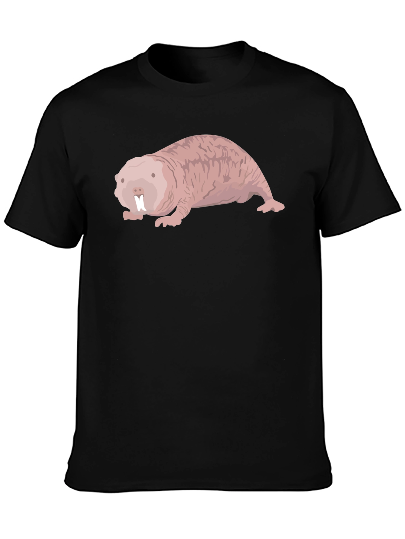 Naked Mole Rat Black T-Shirt - Unusual Rodent Tee