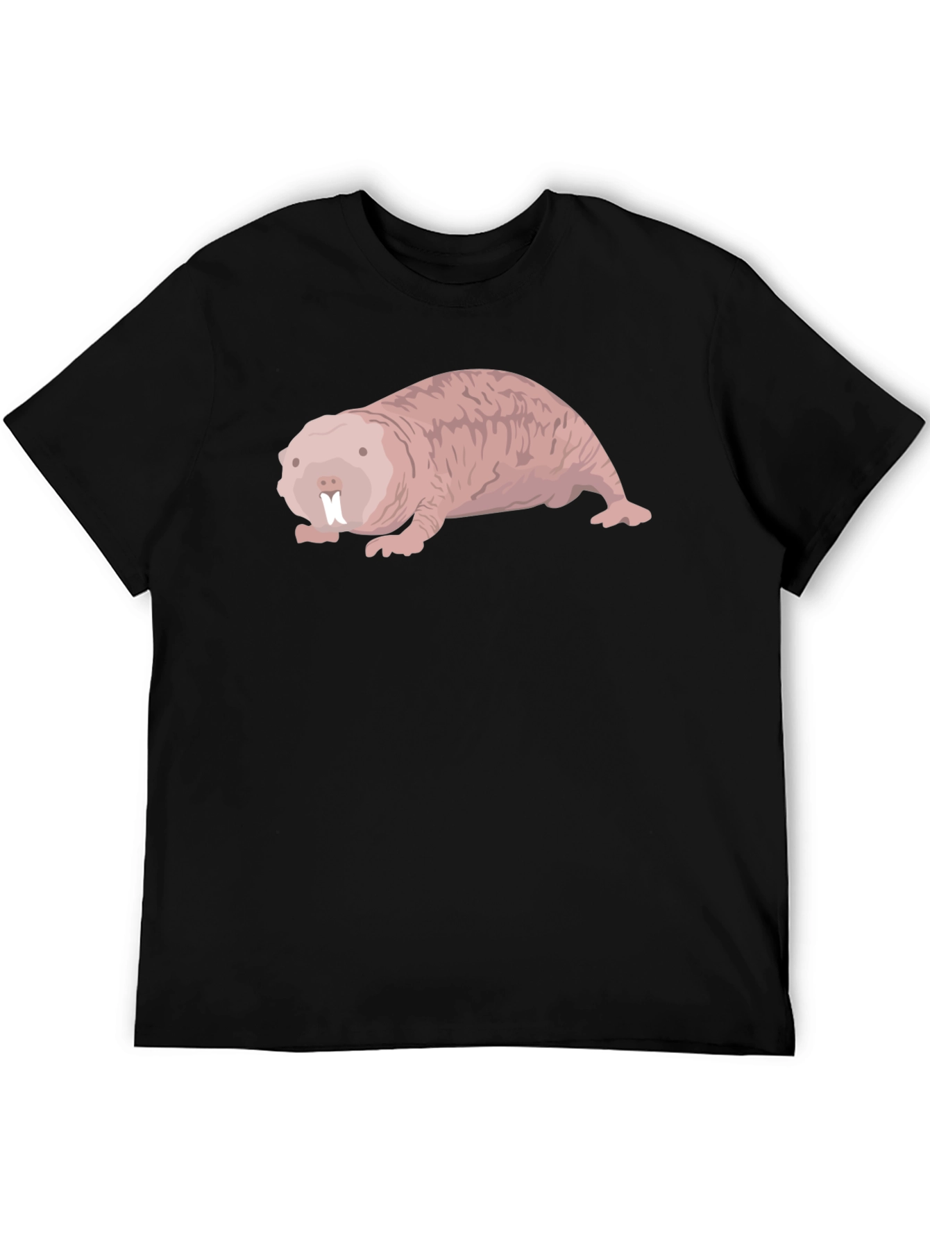 Naked Mole Rat Black T-Shirt - Unusual Rodent Tee