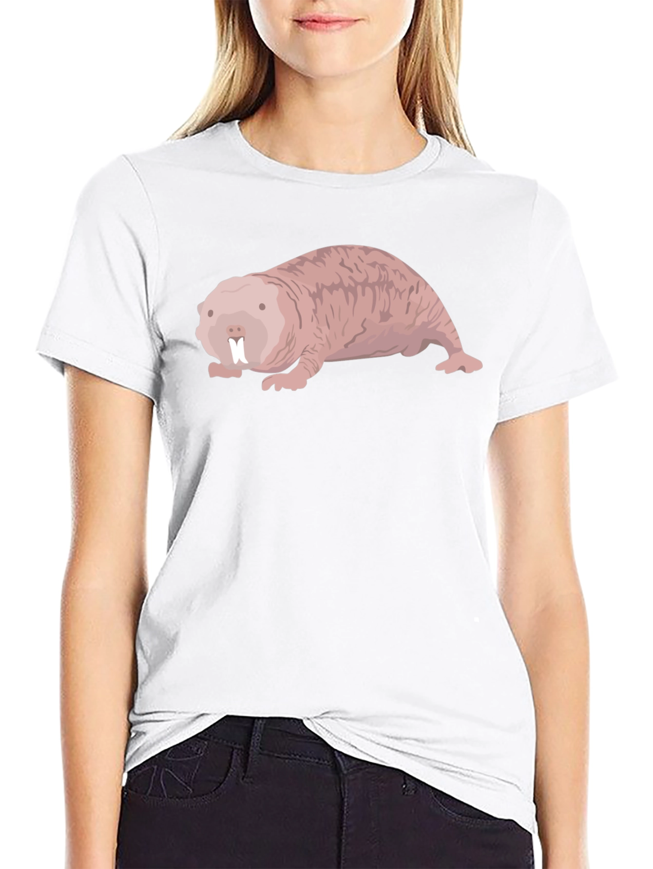 Naked Mole Rat Black T-Shirt - Unusual Rodent Tee