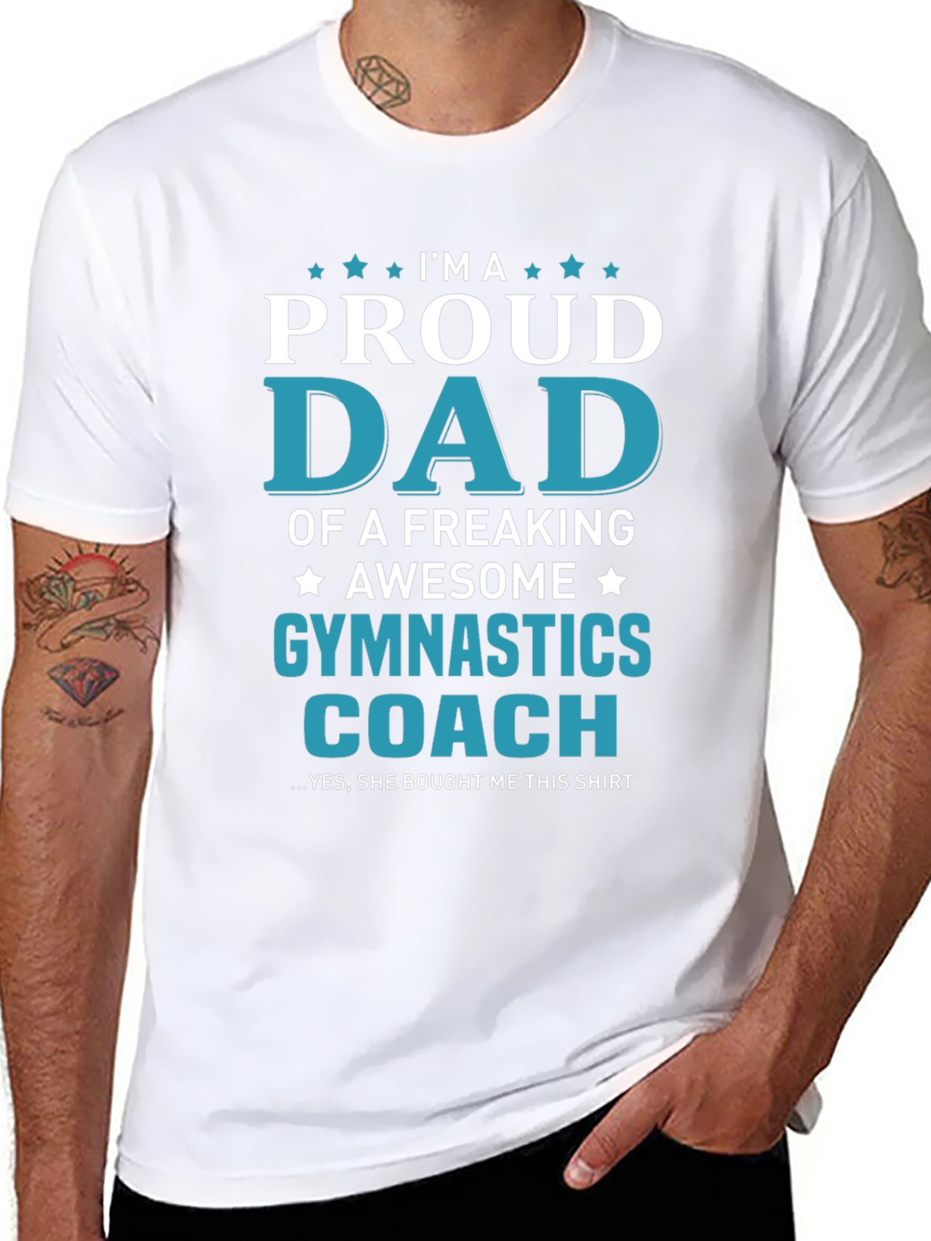 Proud Dad Gymnastics Coach T-Shirt