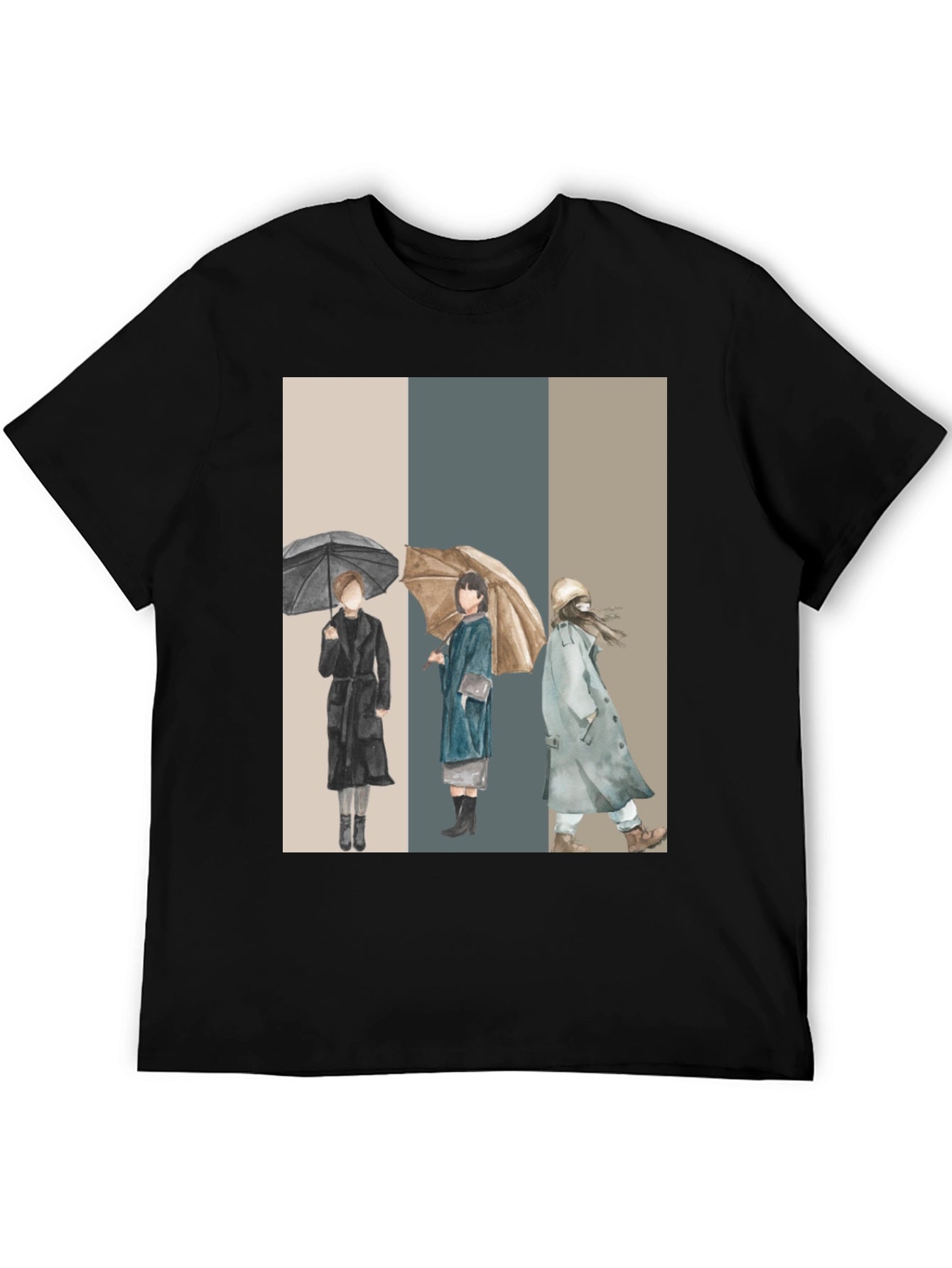 Stylish Watercolor Umbrella T-Shirt