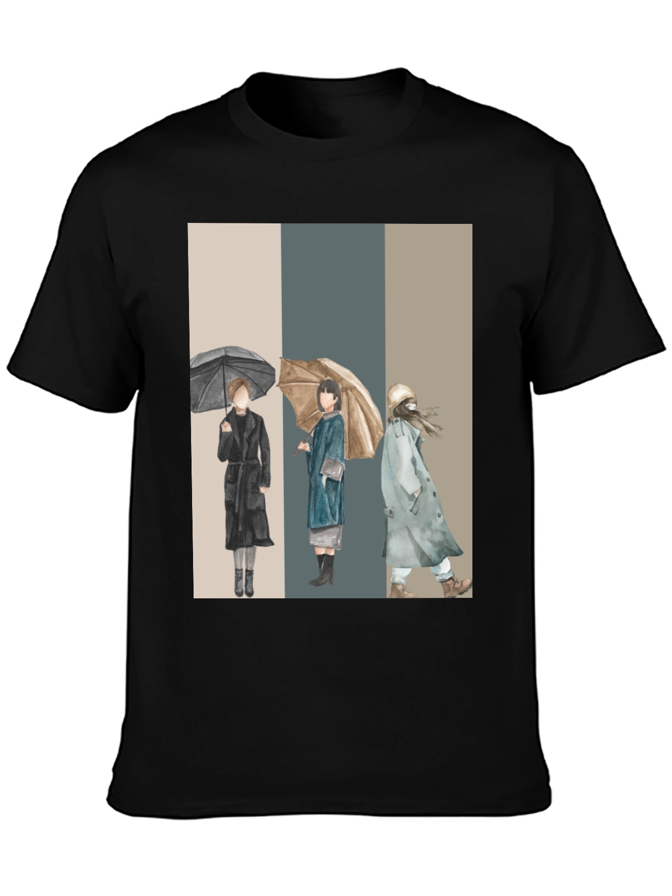 Stylish Watercolor Umbrella T-Shirt