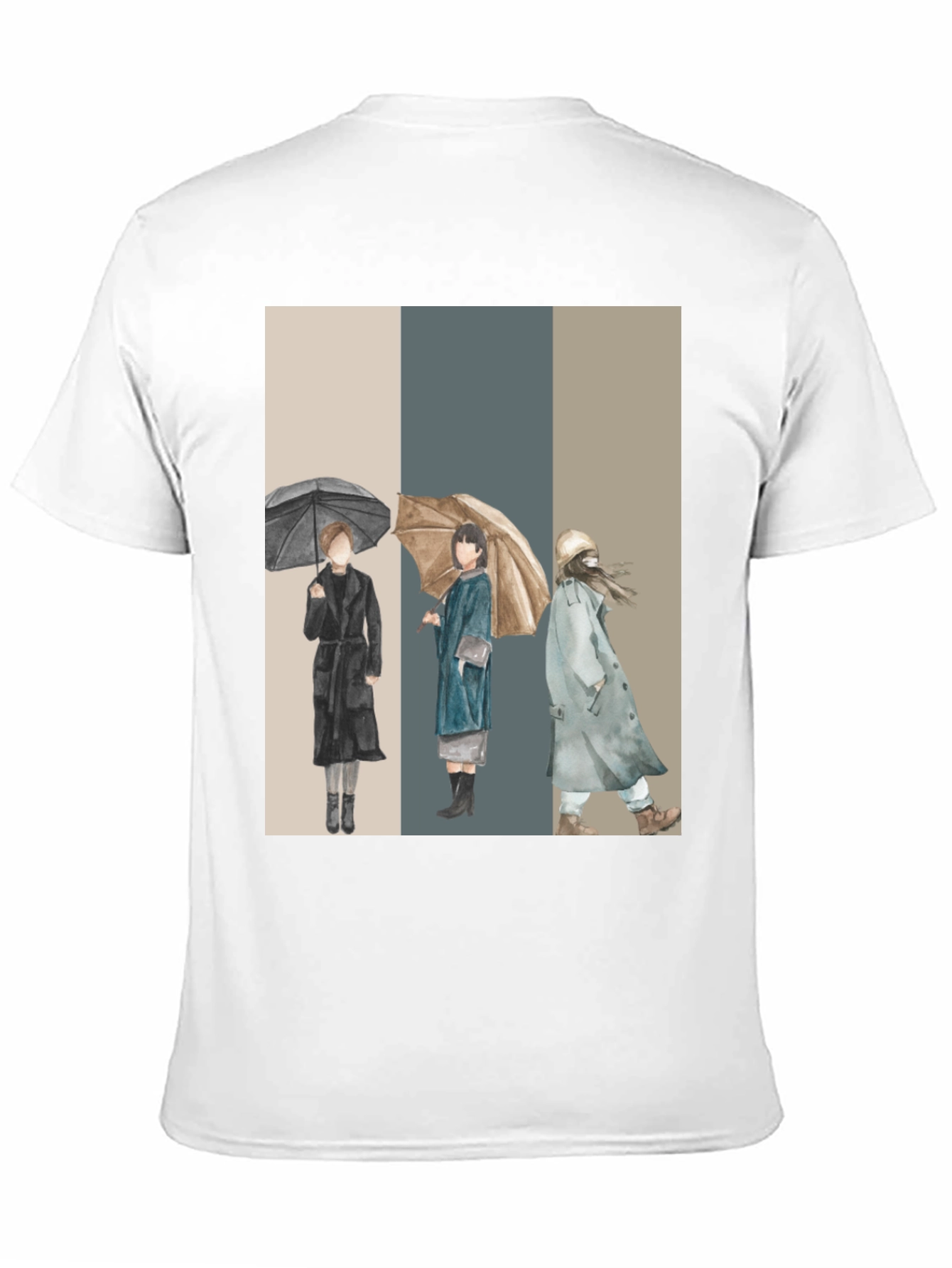 Stylish Watercolor Umbrella T-Shirt