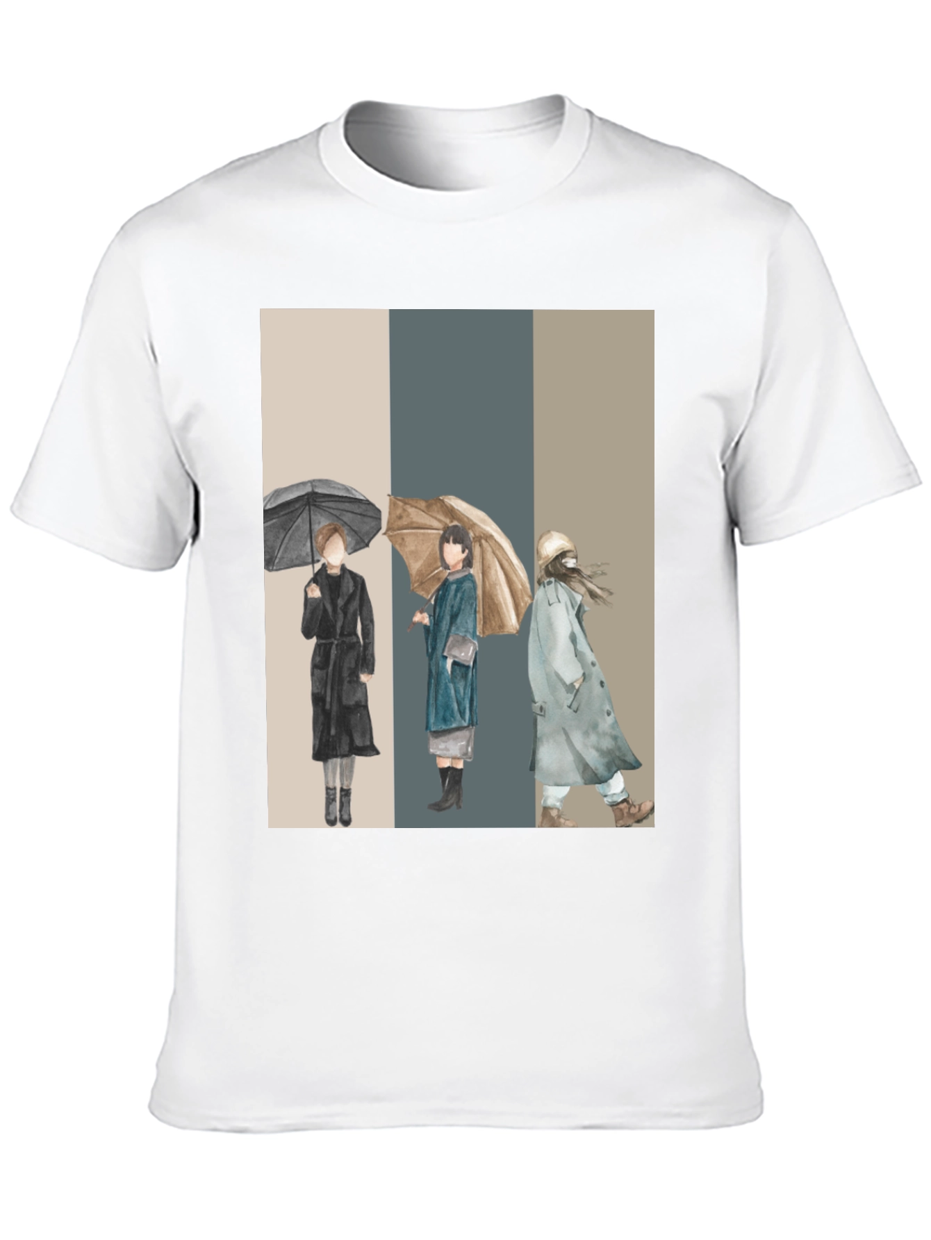 Stylish Watercolor Umbrella T-Shirt