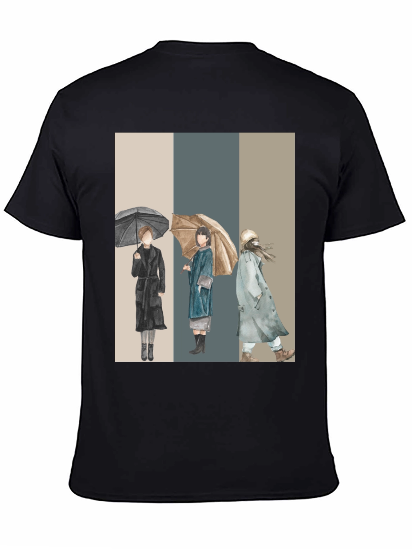Stylish Watercolor Umbrella T-Shirt