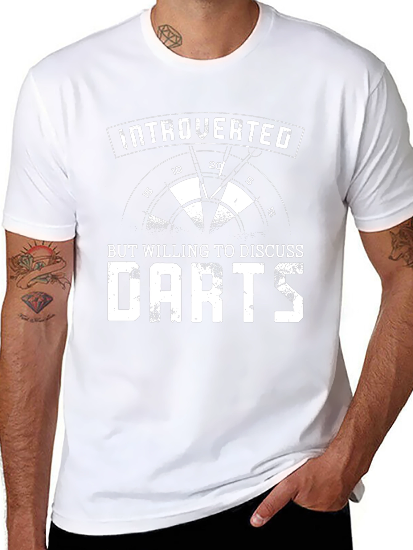 Introverted Darts T-Shirt Funny Dart Player Tee