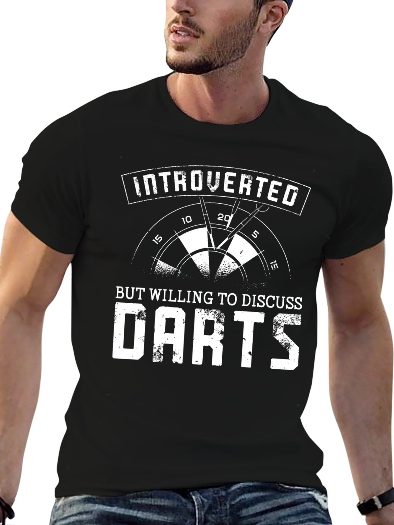 Introverted Darts T-Shirt Funny Dart Player Tee