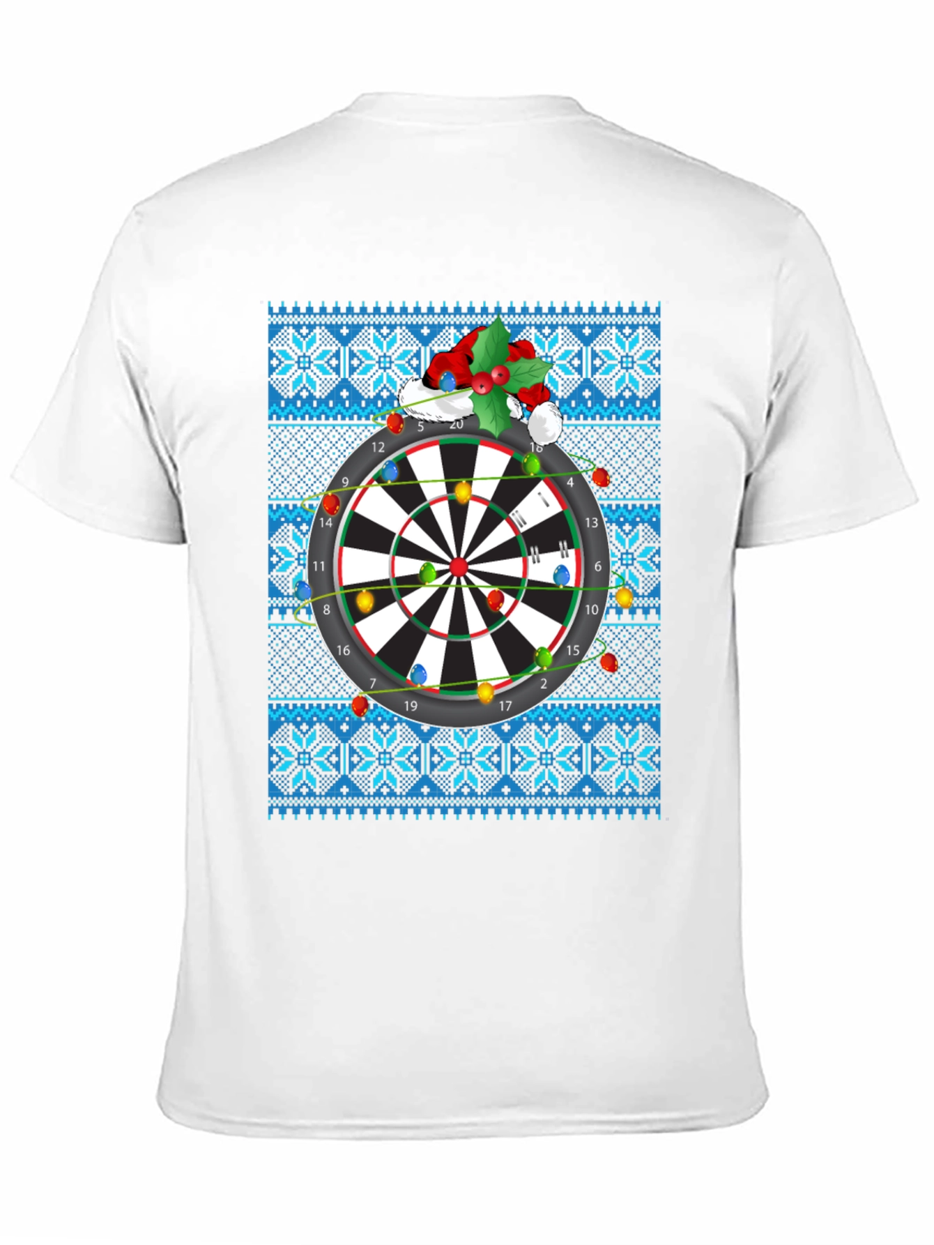 Festive Dartboard Ugly Christmas T-Shirt