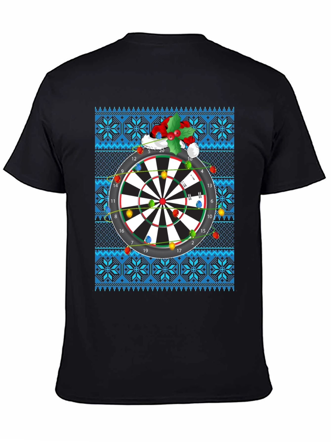 Festive Dartboard Ugly Christmas T-Shirt