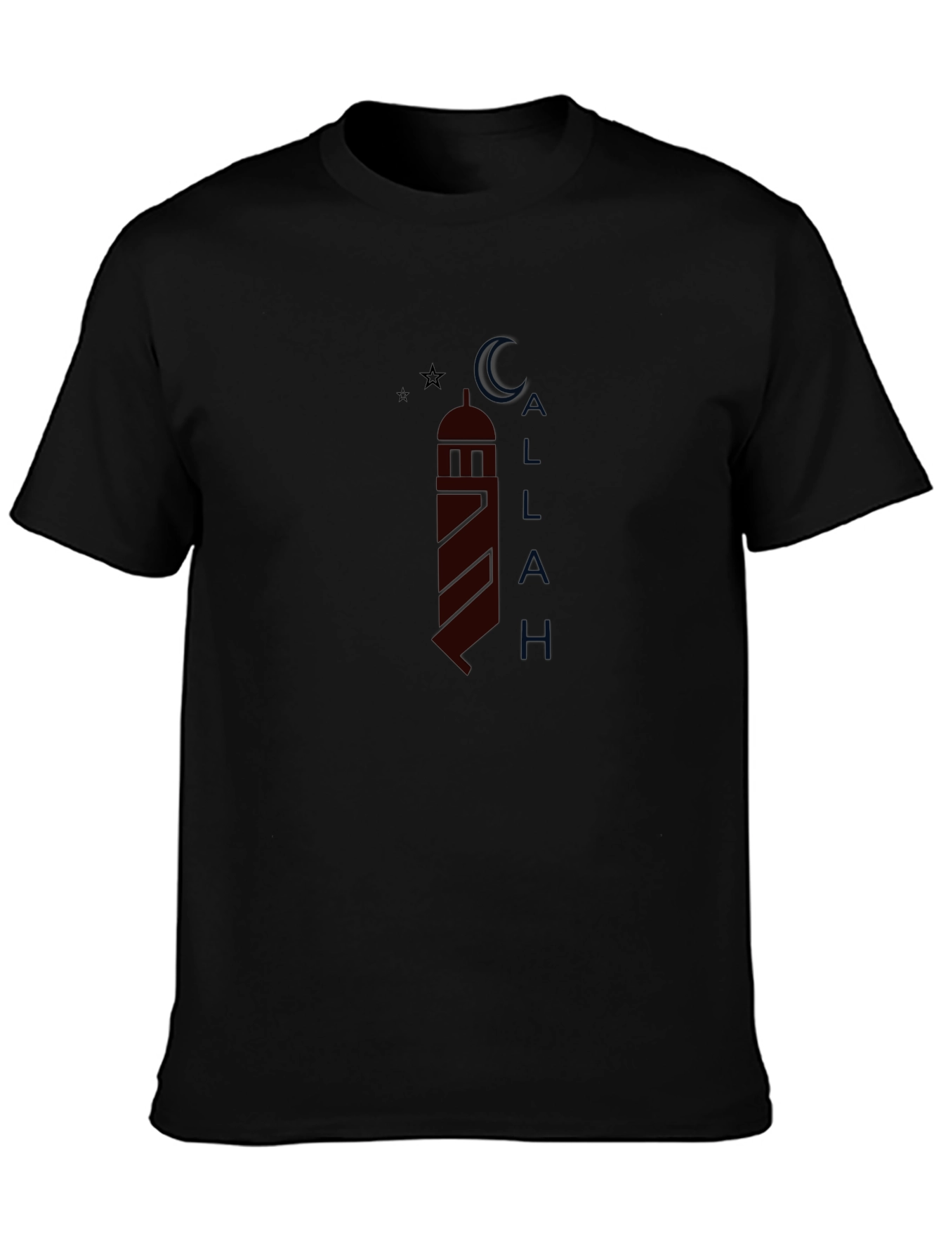 Black Islamic Design T-Shirt - Mens Fashion