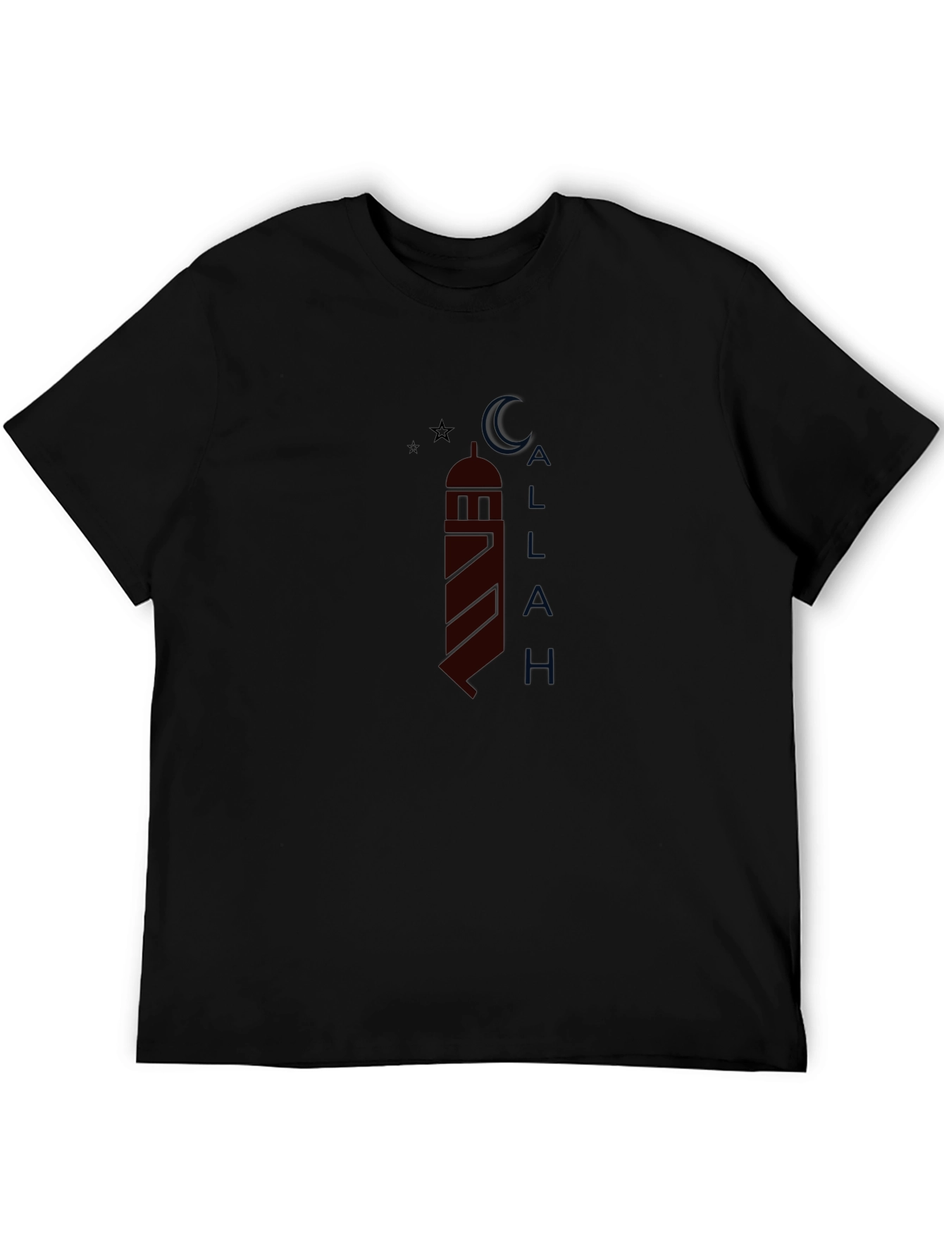 Black Islamic Design T-Shirt - Mens Fashion