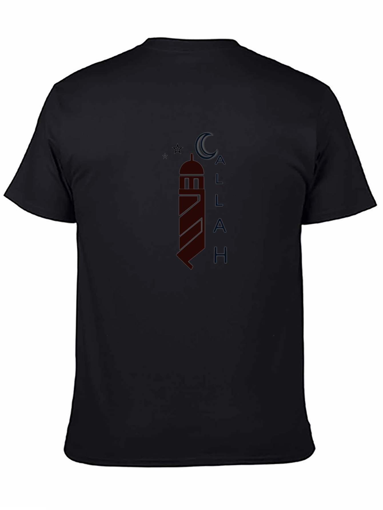 Black Islamic Design T-Shirt - Mens Fashion