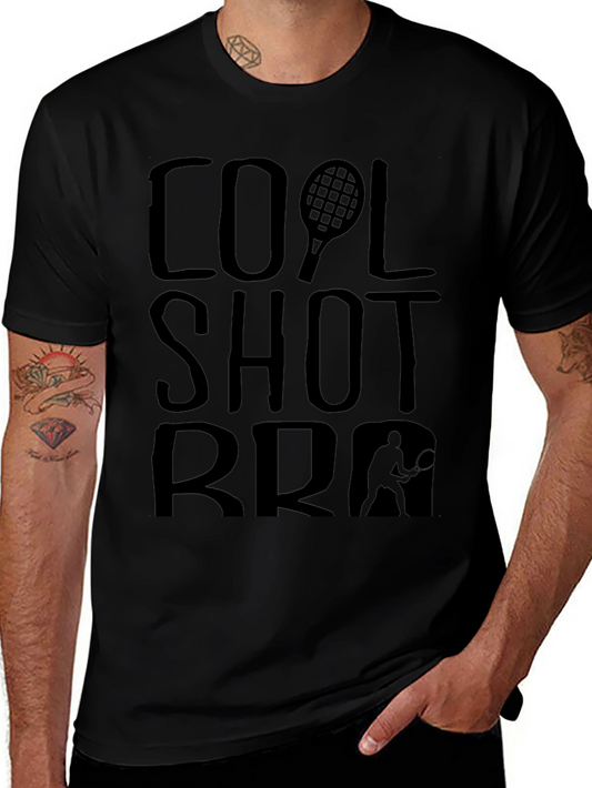 Cool Shot Bro Tennis Graphic T-Shirt