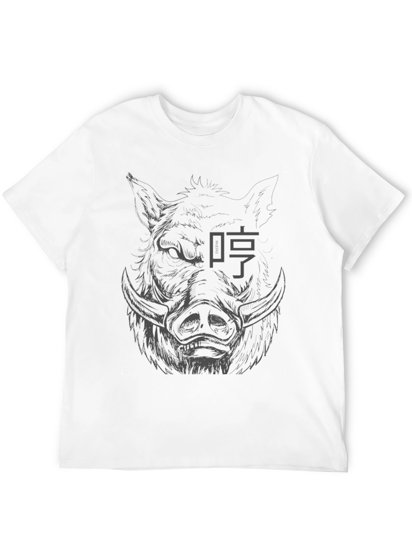 Boar Graphic Tee - Stylish Mens Black T-Shirt