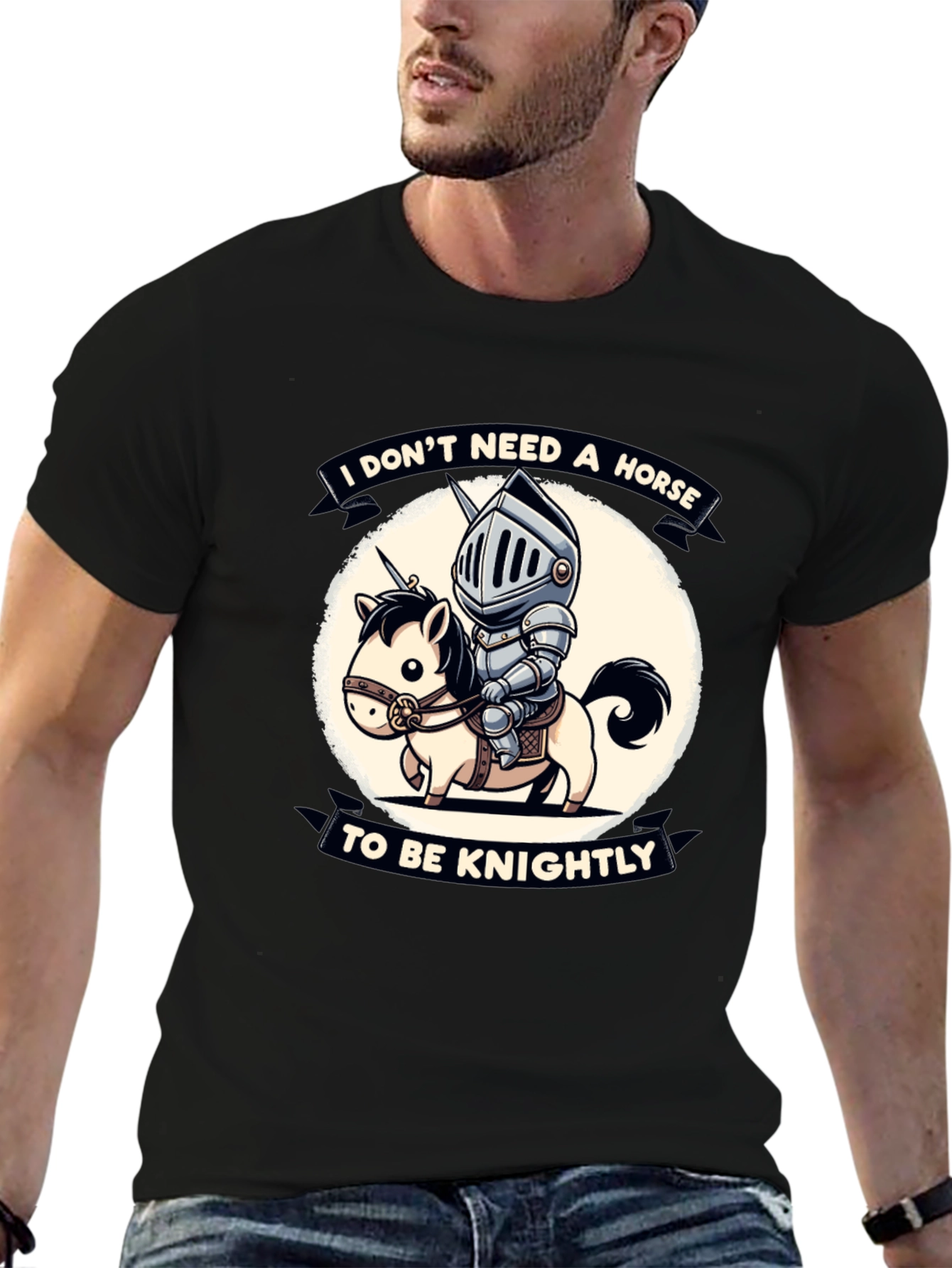 Funny Knight & Unicorn Graphic Tee