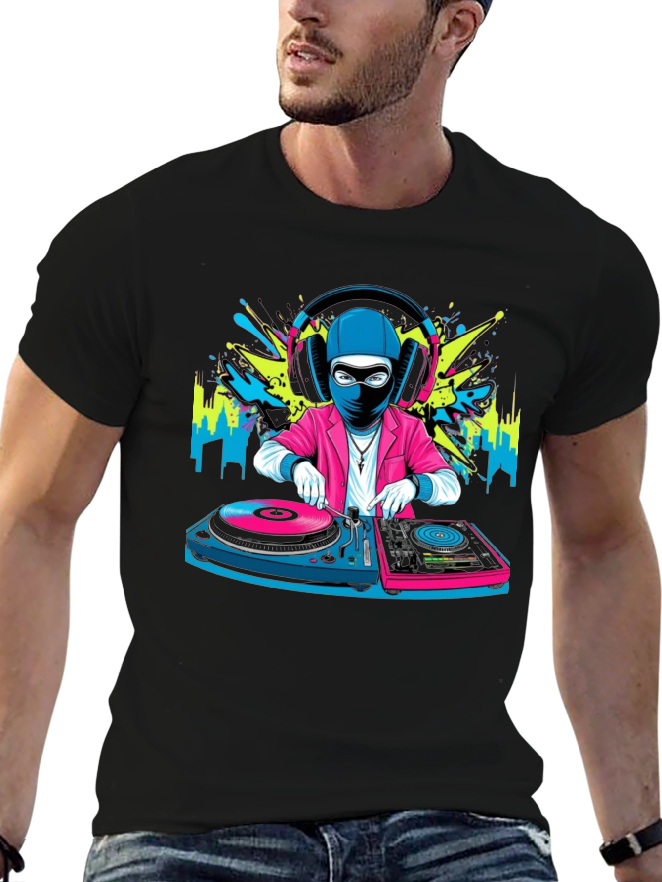 DJ Ninja Graphic Tee - Cool Musician T-Shirt