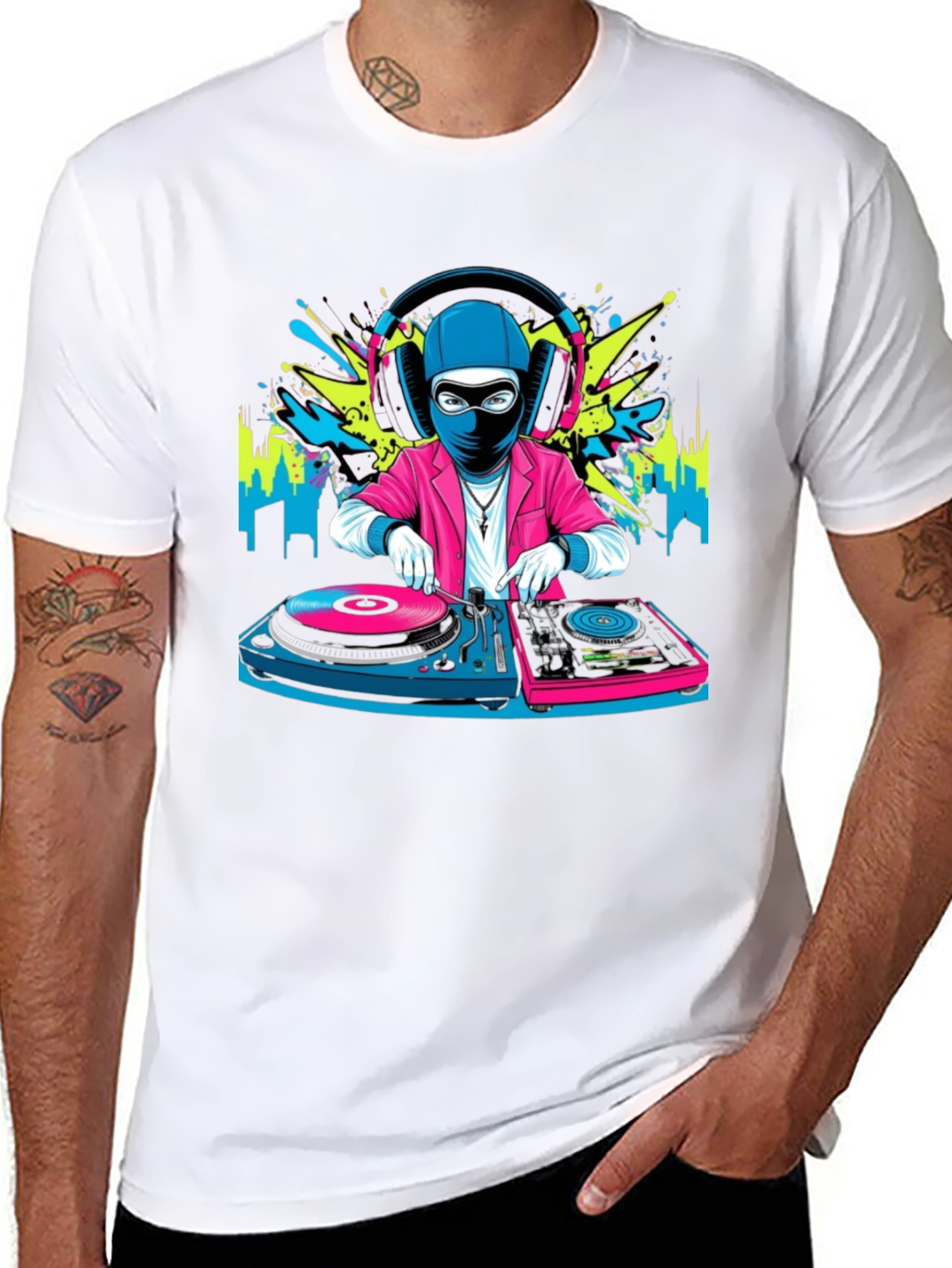 DJ Ninja Graphic Tee - Cool Musician T-Shirt