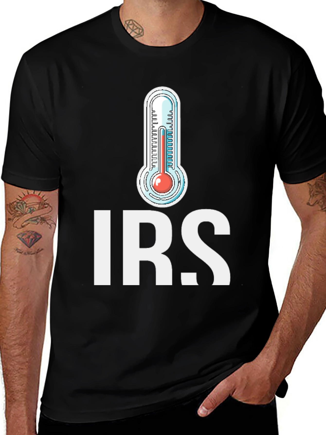 IRS Thermometer Graphic T-Shirt - Black