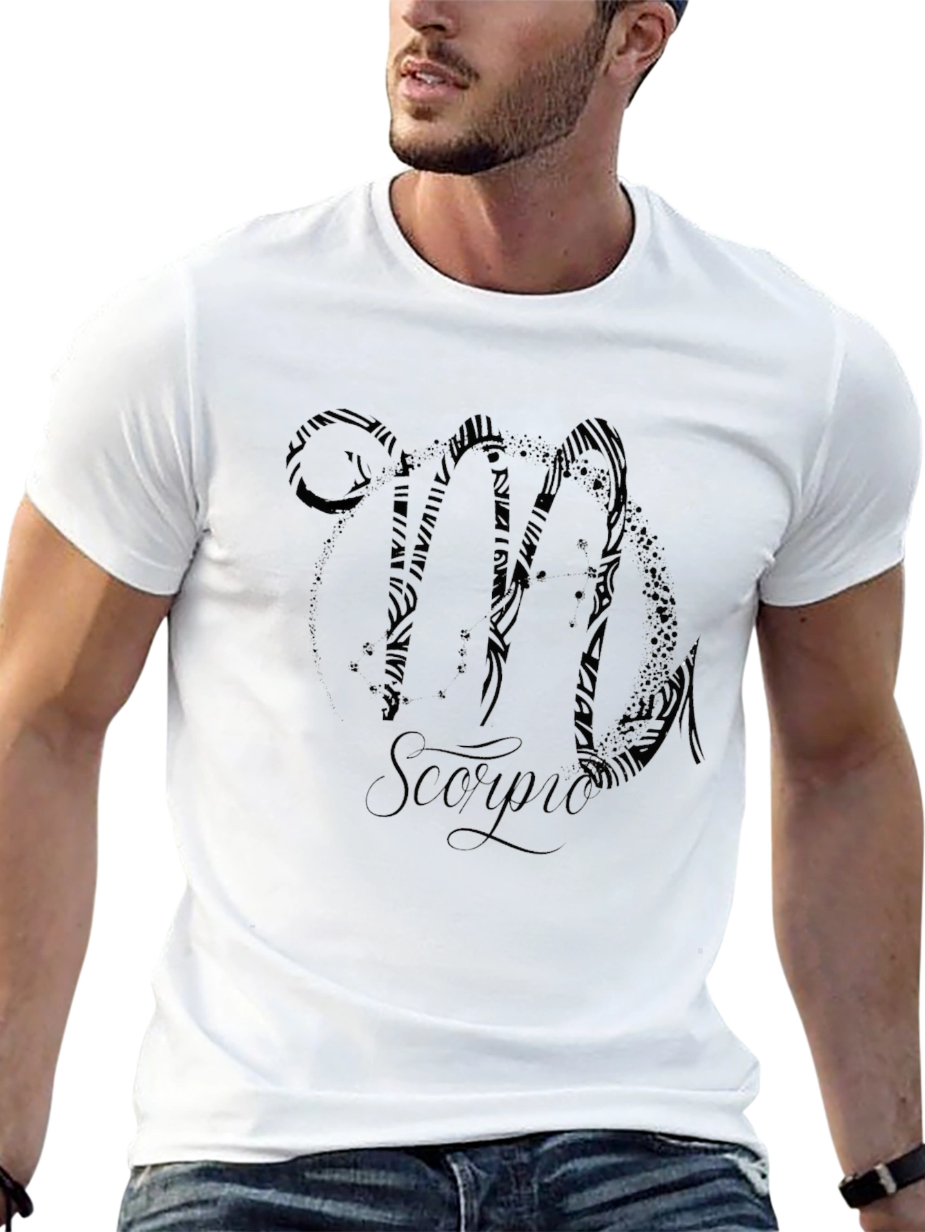 Scorpio Zodiac Sign Black Graphic Tee
