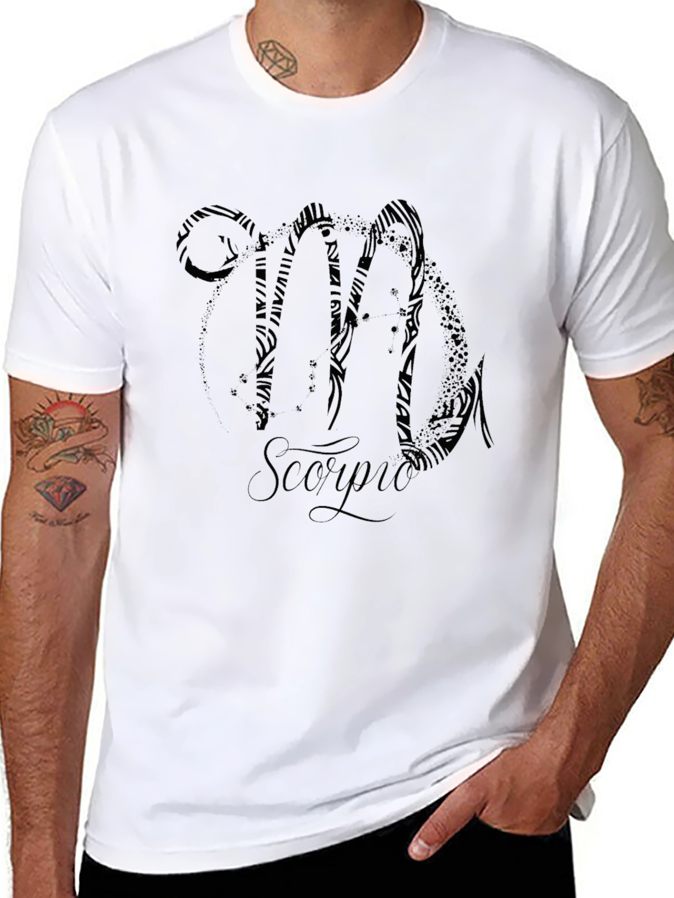 Scorpio Zodiac Sign Black Graphic Tee