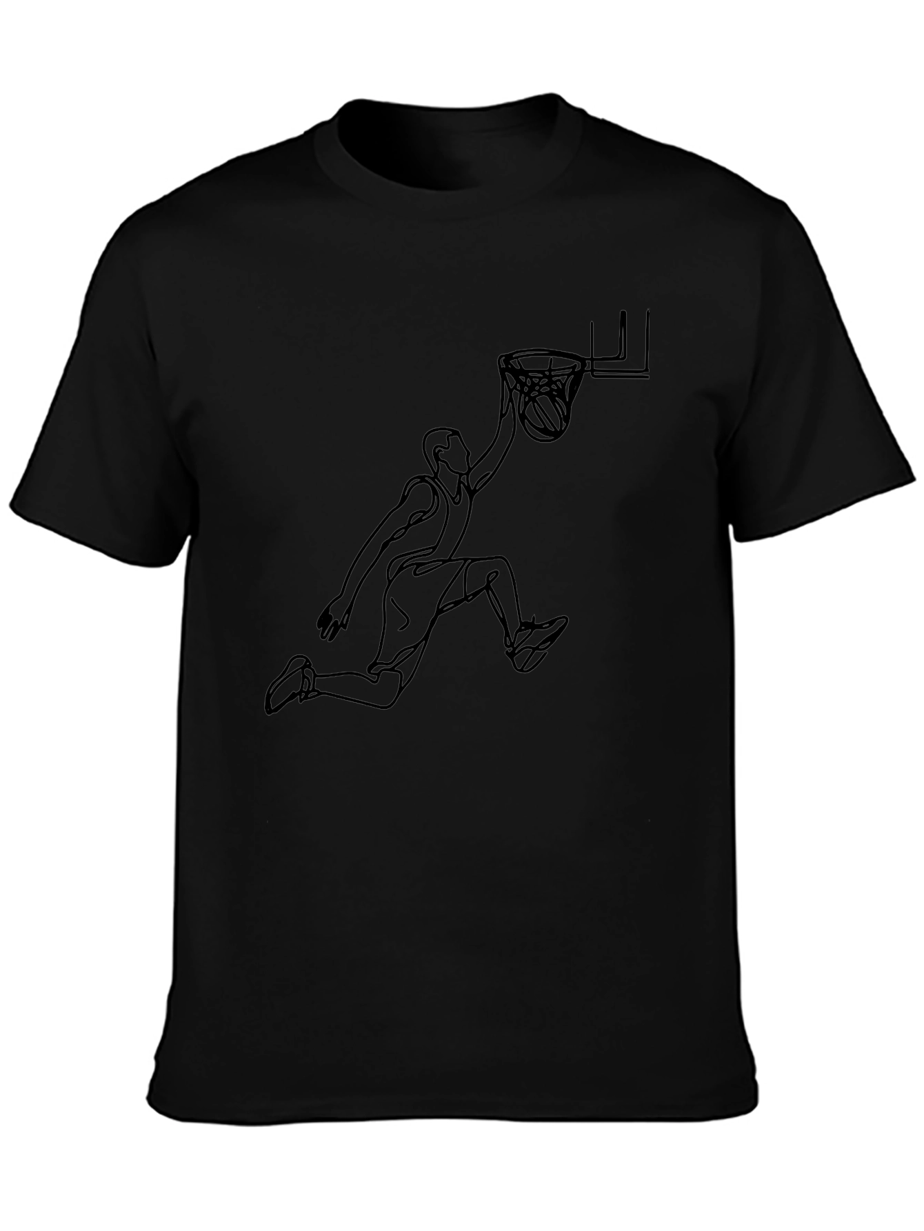 Slam Dunk Graphic Tee - Black Cotton Blend