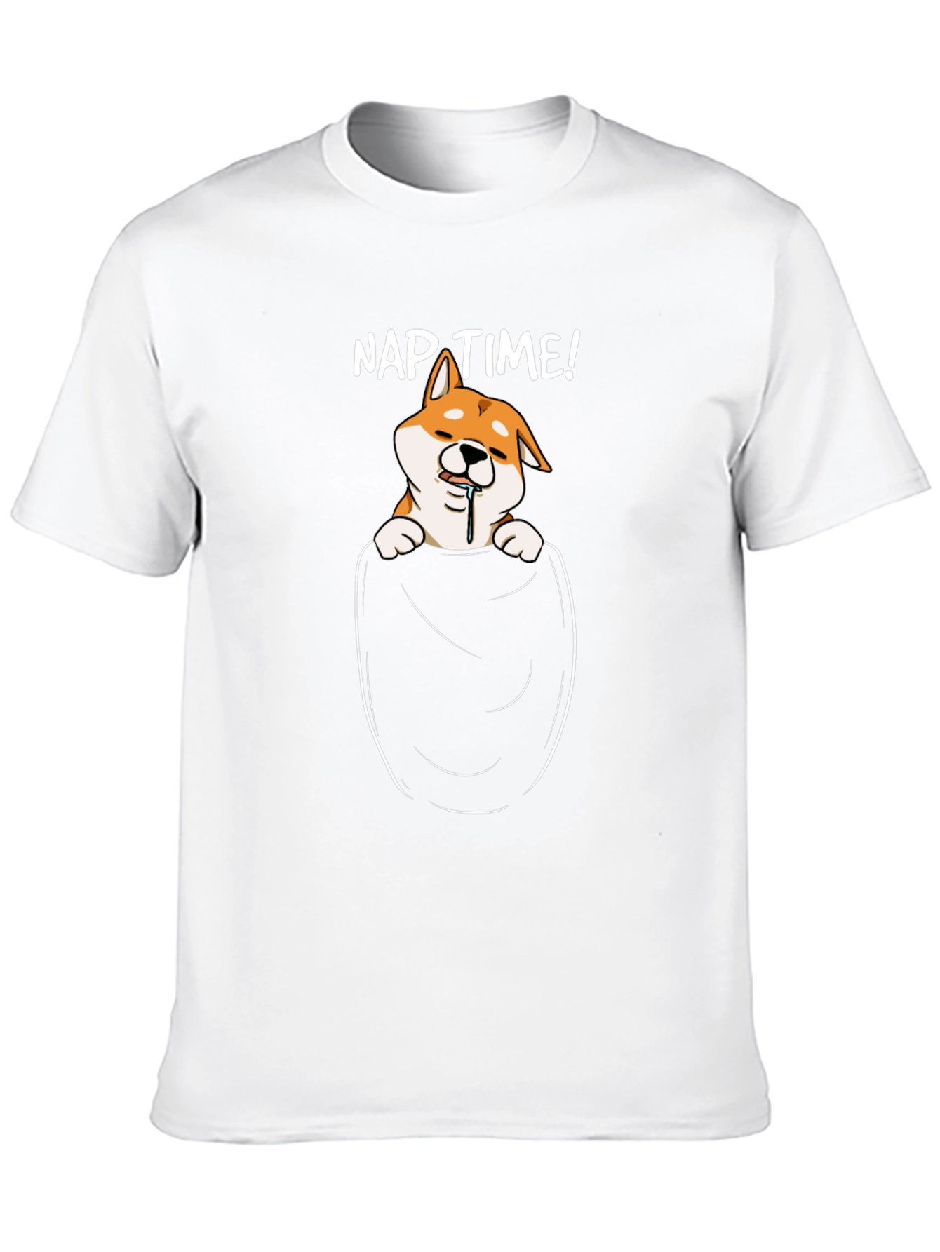Nap Time Shiba Inu Pocket Tee