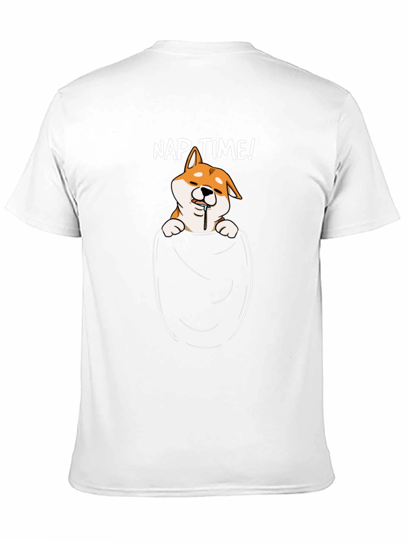 Nap Time Shiba Inu Pocket Tee