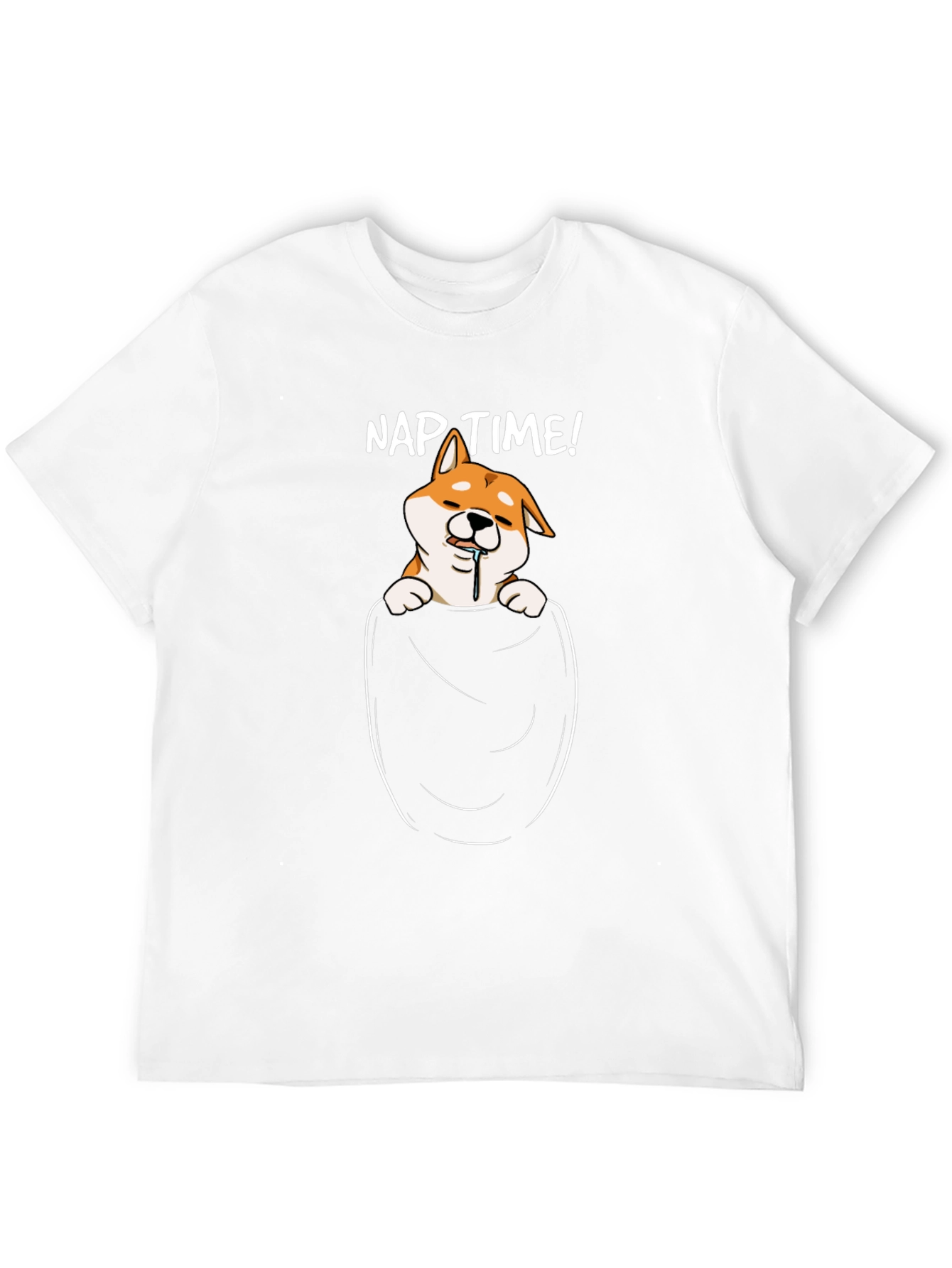 Nap Time Shiba Inu Pocket Tee