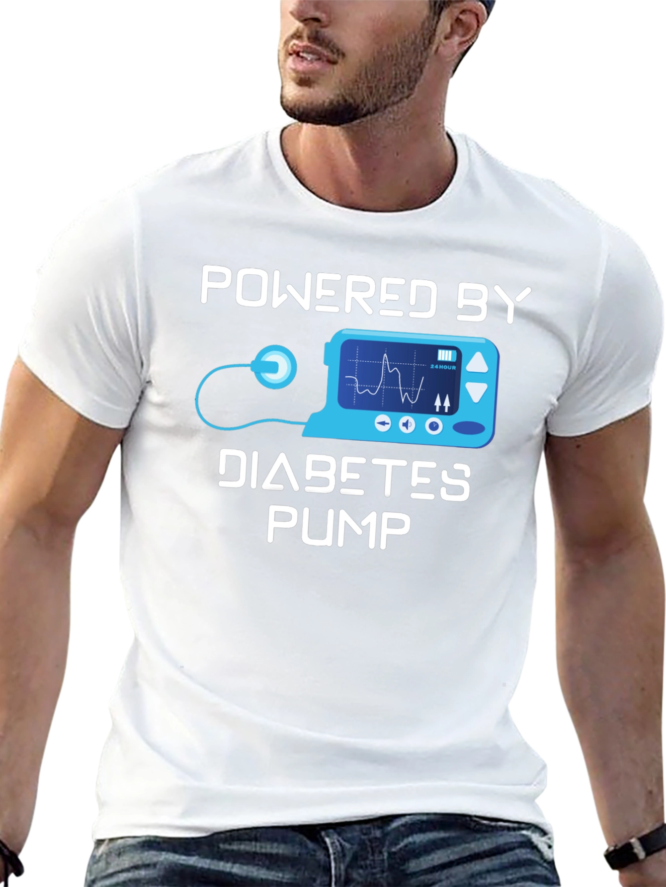 Powered by Diabetes Pump T-Shirt