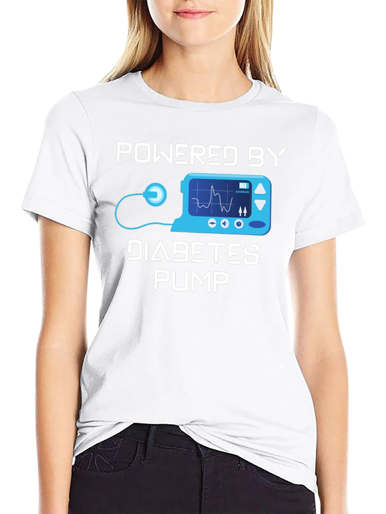 Powered by Diabetes Pump T-Shirt