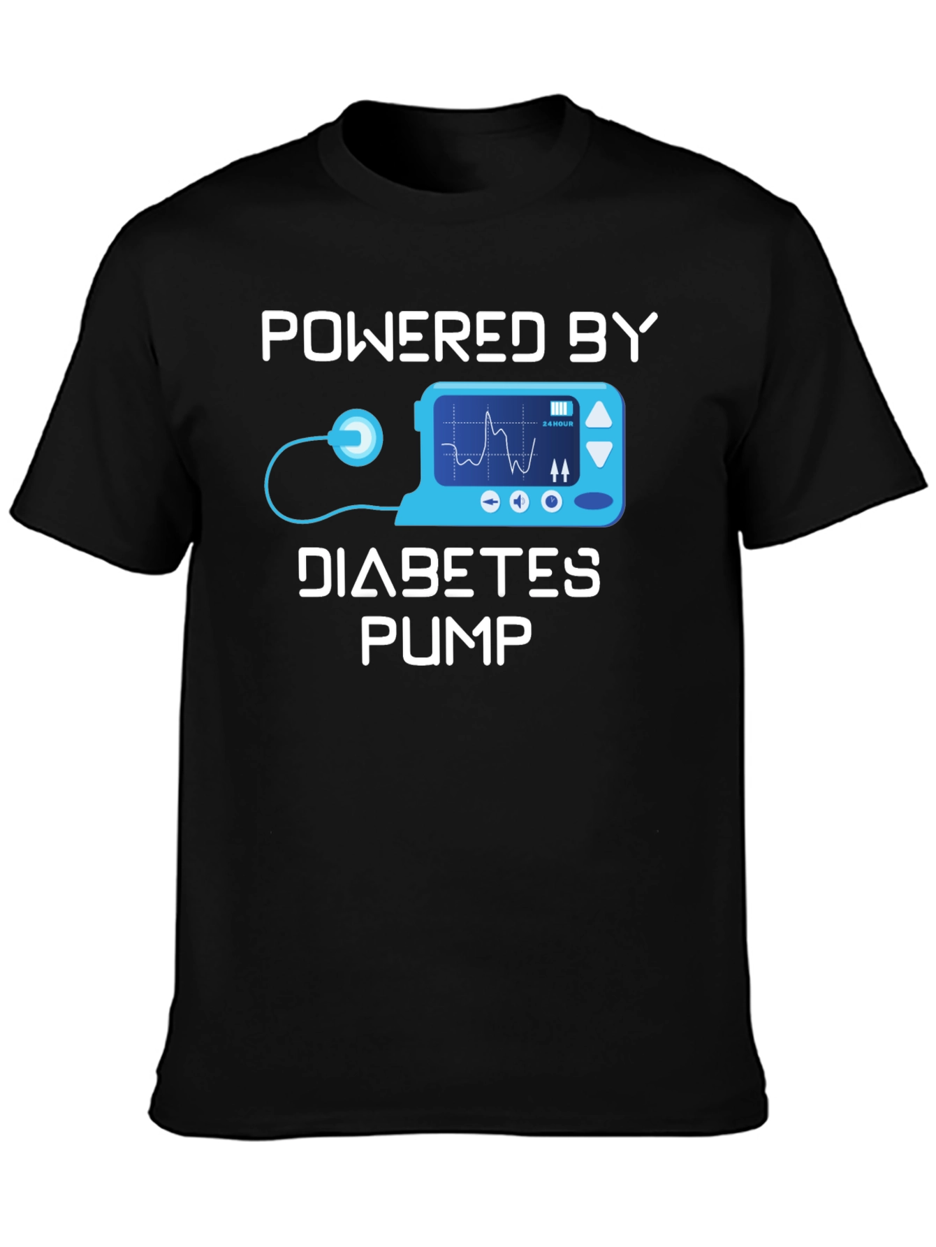 Powered by Diabetes Pump T-Shirt