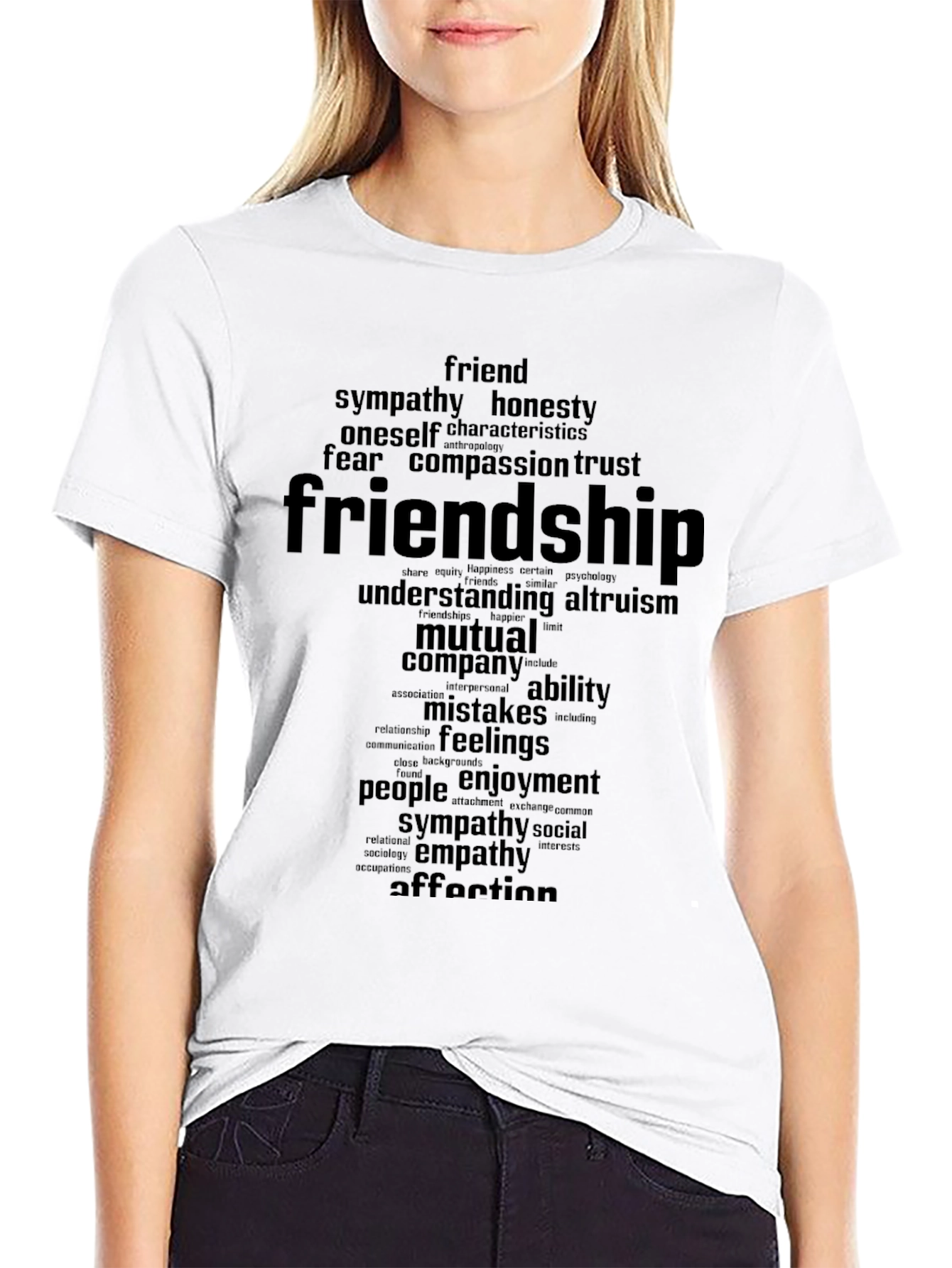 Friendship Word Art Graphic T-Shirt