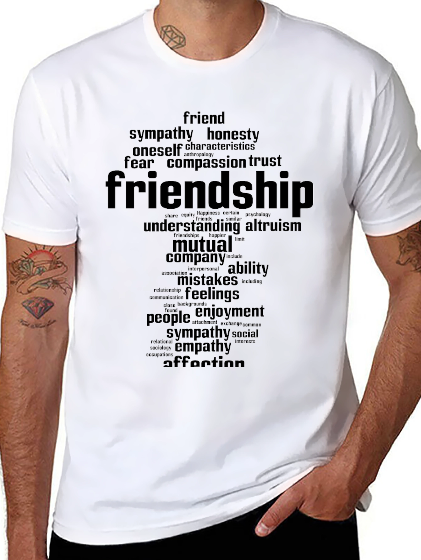 Friendship Word Art Graphic T-Shirt