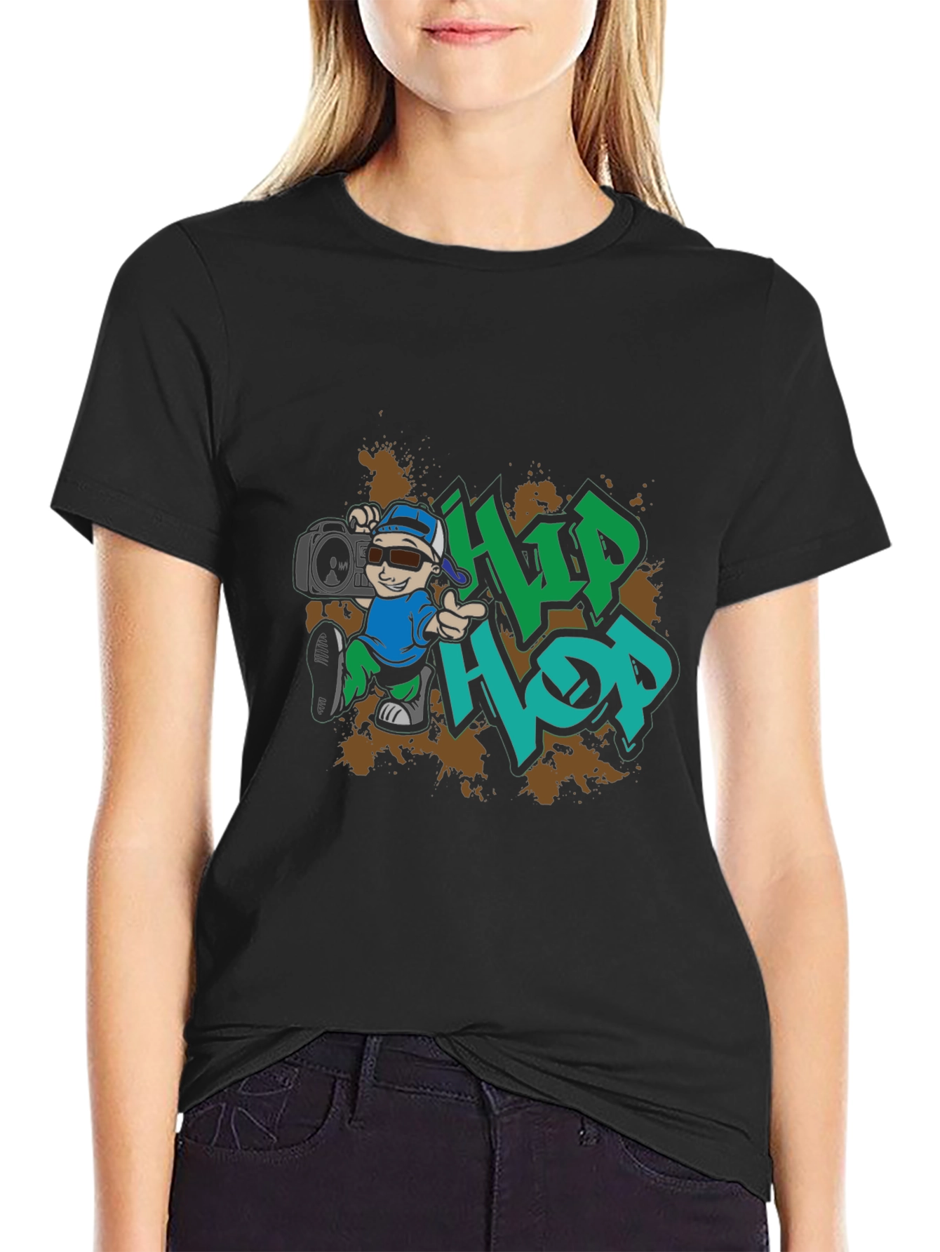 Hip Hop Graphic Print T-Shirt