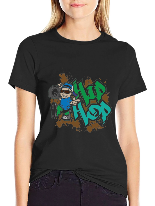 Hip Hop Graphic Print T-Shirt