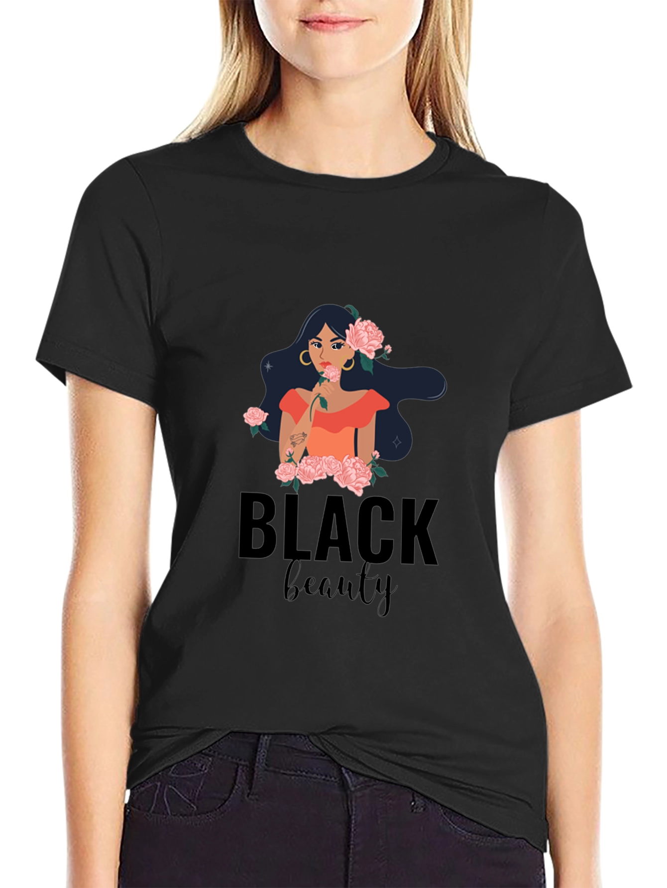 Black Beauty Graphic Tee - Stylish and Unique