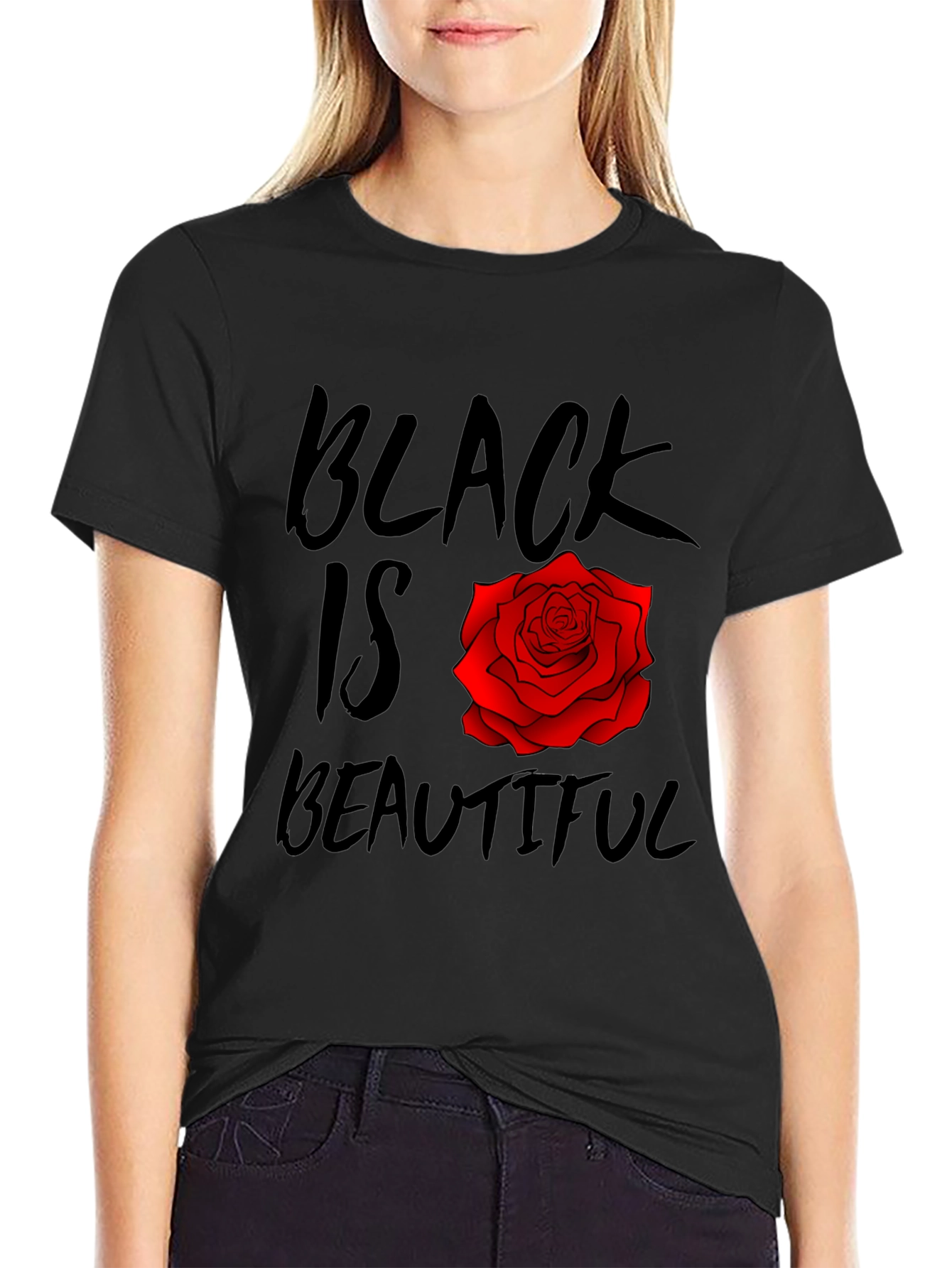 Black Is Beautiful Rose T-Shirt