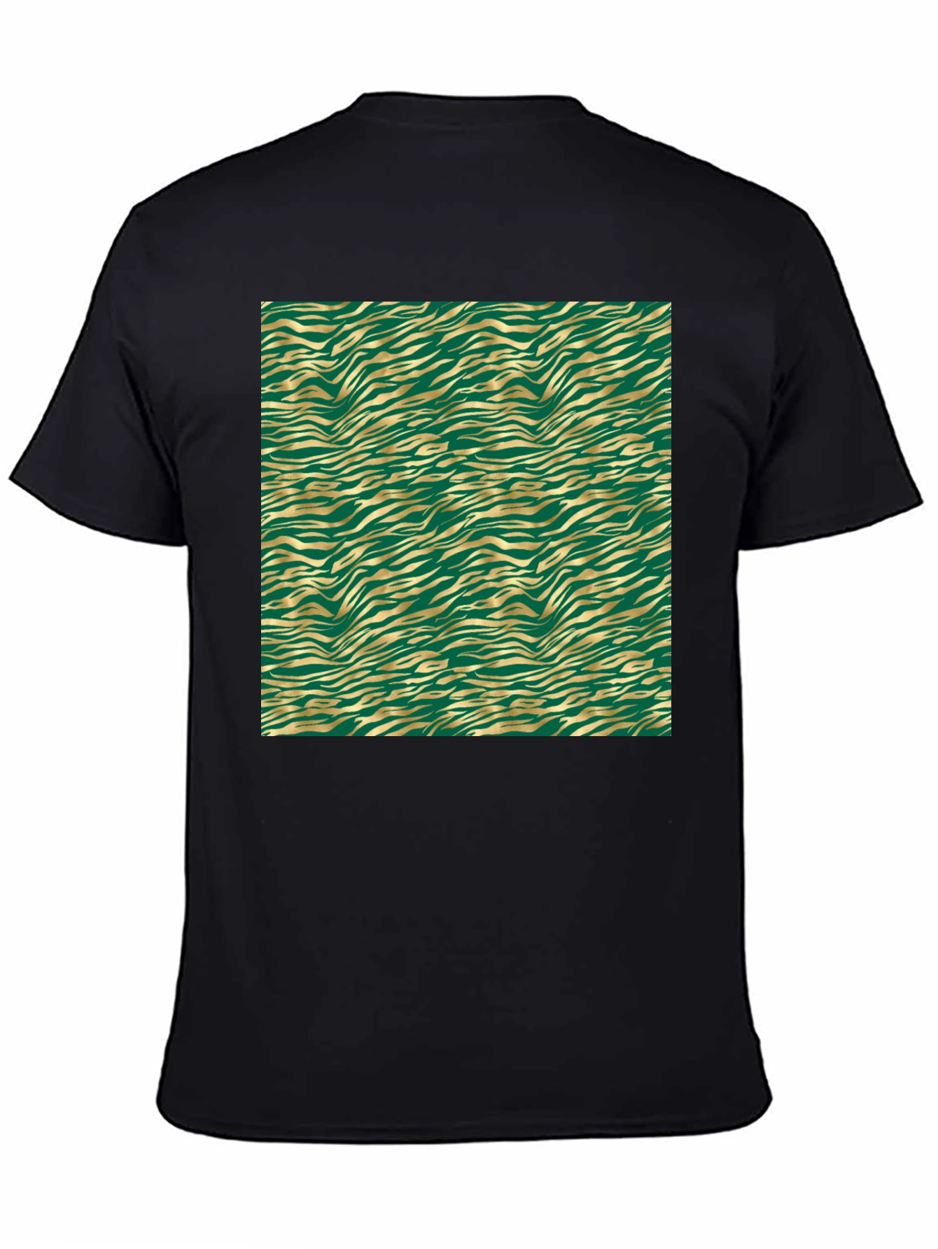 Green & Gold Zebra Print Tee