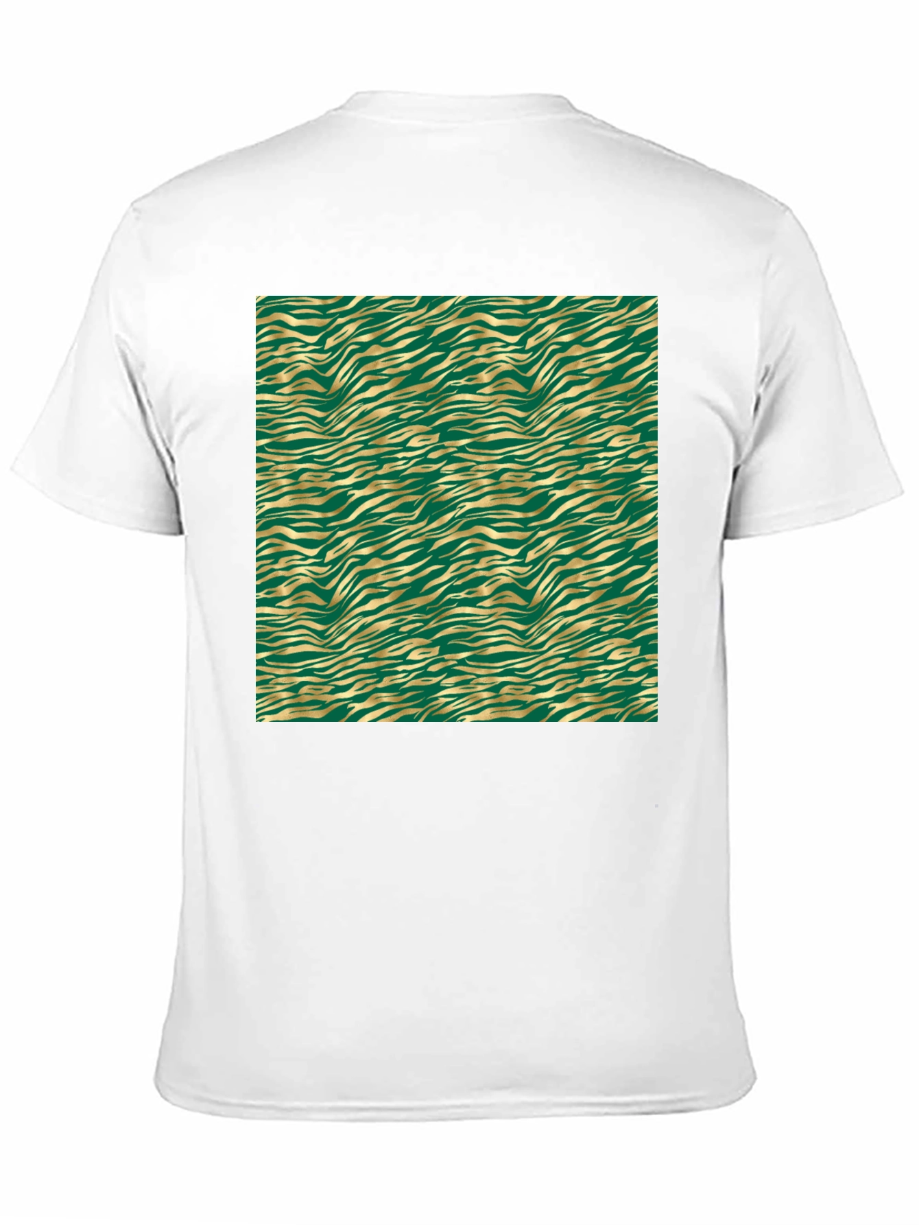 Green & Gold Zebra Print Tee